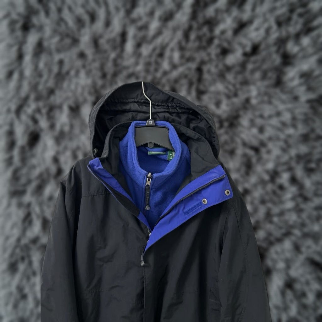 Vintage VTG LL Bean 3-in-1 Jacket Mens Small Black Blue Trail Fleece Liner 0BCY9 Size US S / EU 44-46 / 1 - 1 Thumbnail