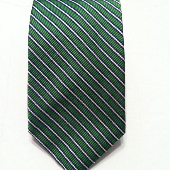 Jos. A. Bank JOS.A.BANK MEN'S NEW GREEN 100%SILK TIE WIDTH: 3 3/8" Size ONE SIZE - 2 Thumbnail