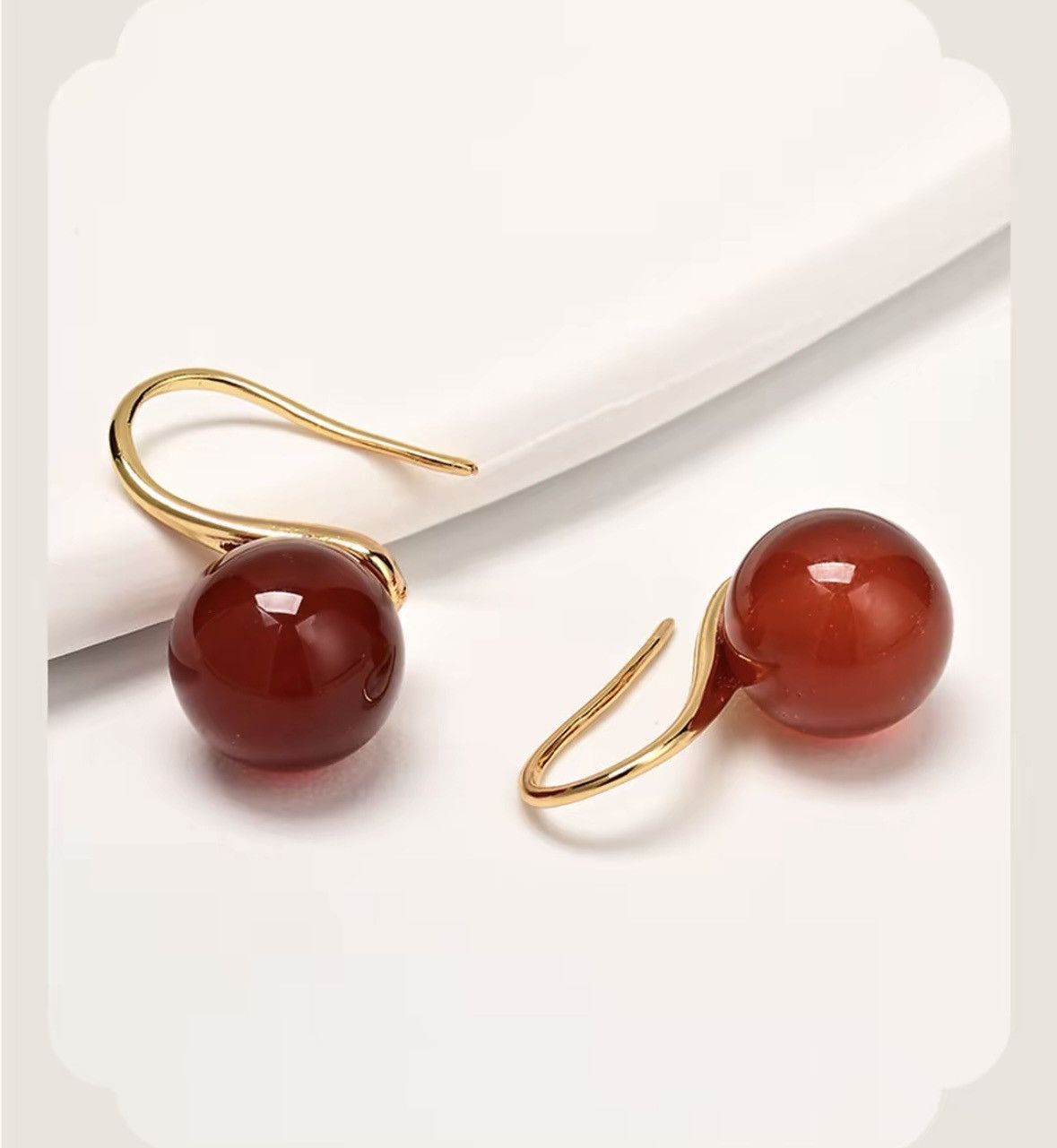 Other Red Gemstone Earrings Size ONE SIZE - 3 Thumbnail