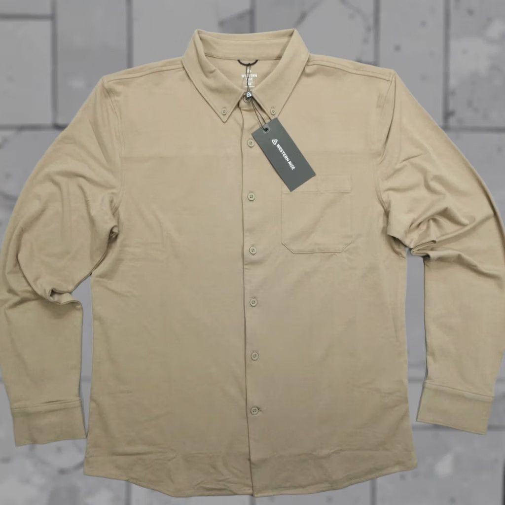 Vintage Western Rise Button-Down Shirt Size M Stretch Wicking Odor-Resistant Cotton Button Up Shirt Men’s Casual Business Size US L / EU 52-54 / 3 - 1 Thumbnail