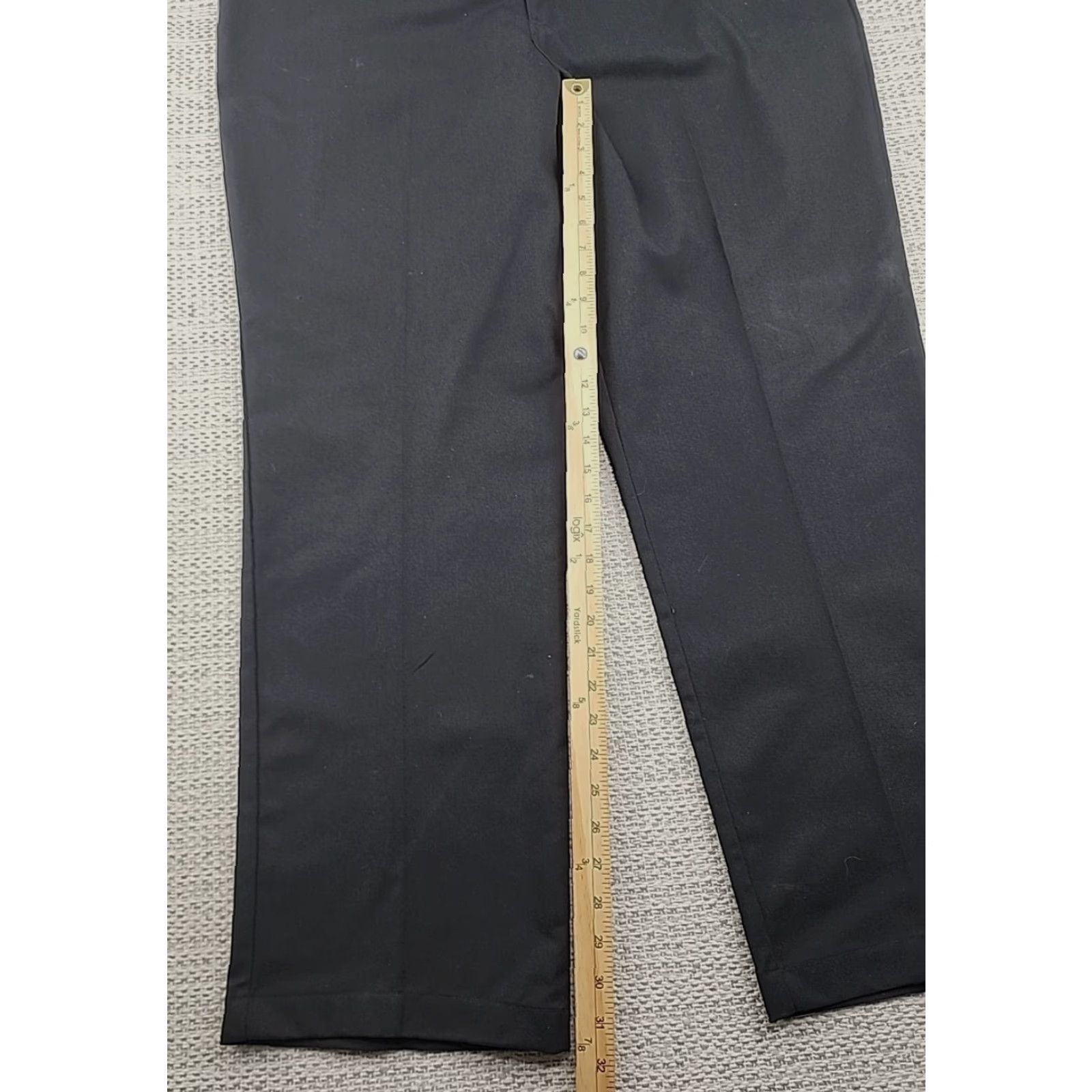 Dickies Dickies Uniform Work Pants Mens 44 UU Black Flat Front Straight Leg 44x32 Size US 44 / EU 60 - 5 Thumbnail