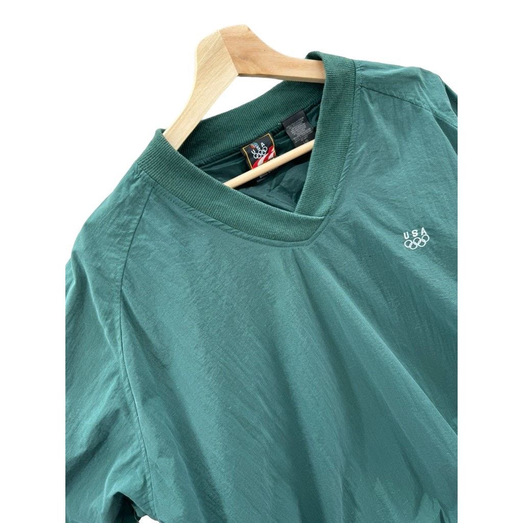 USA Olympics × Vintage 1990's USA Olympics Forest Green Pullover Windbreaker Size US L / EU 52-54 / 3 - 6 Thumbnail