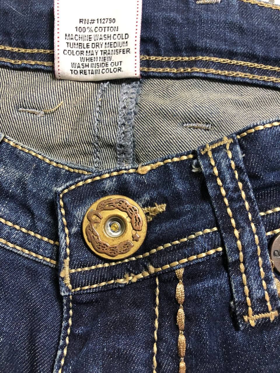 True Religion True Religion Billy Big Straight Jeans Swarovski Crystal Size US 32 / EU 48 - 10 Thumbnail