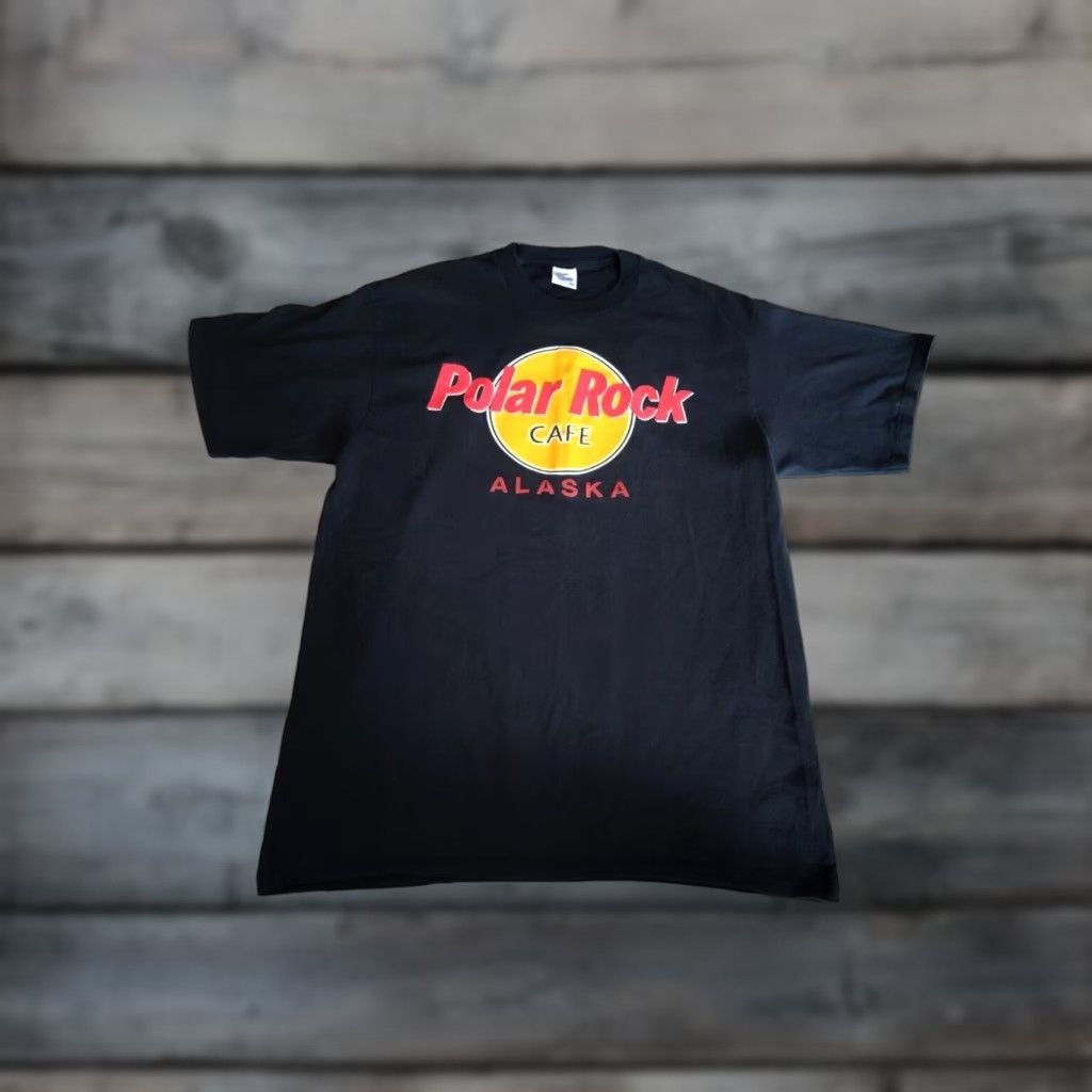Jerzees VINTAGE Jerzees Polar Rock Cafe T-Shirt XL Black Graphic Print Funny Mens USA Made Size US XL / EU 56 / 4 - 1 Thumbnail