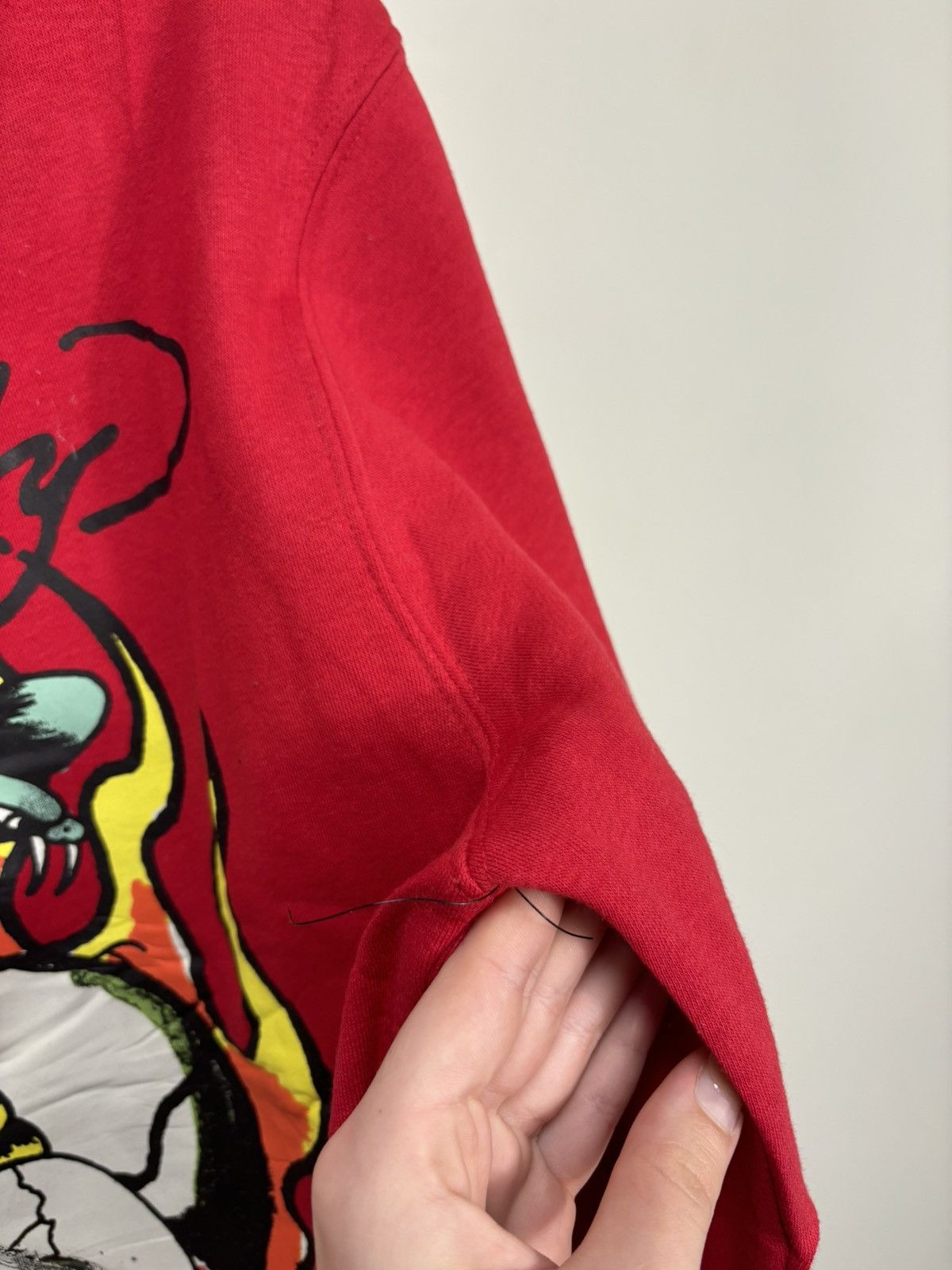 Christian Audigier Ed Hardy Skull In Fire Big Logo Y2K Hype NEW Red Hoodie Size US L / EU 52-54 / 3 - 14 Thumbnail