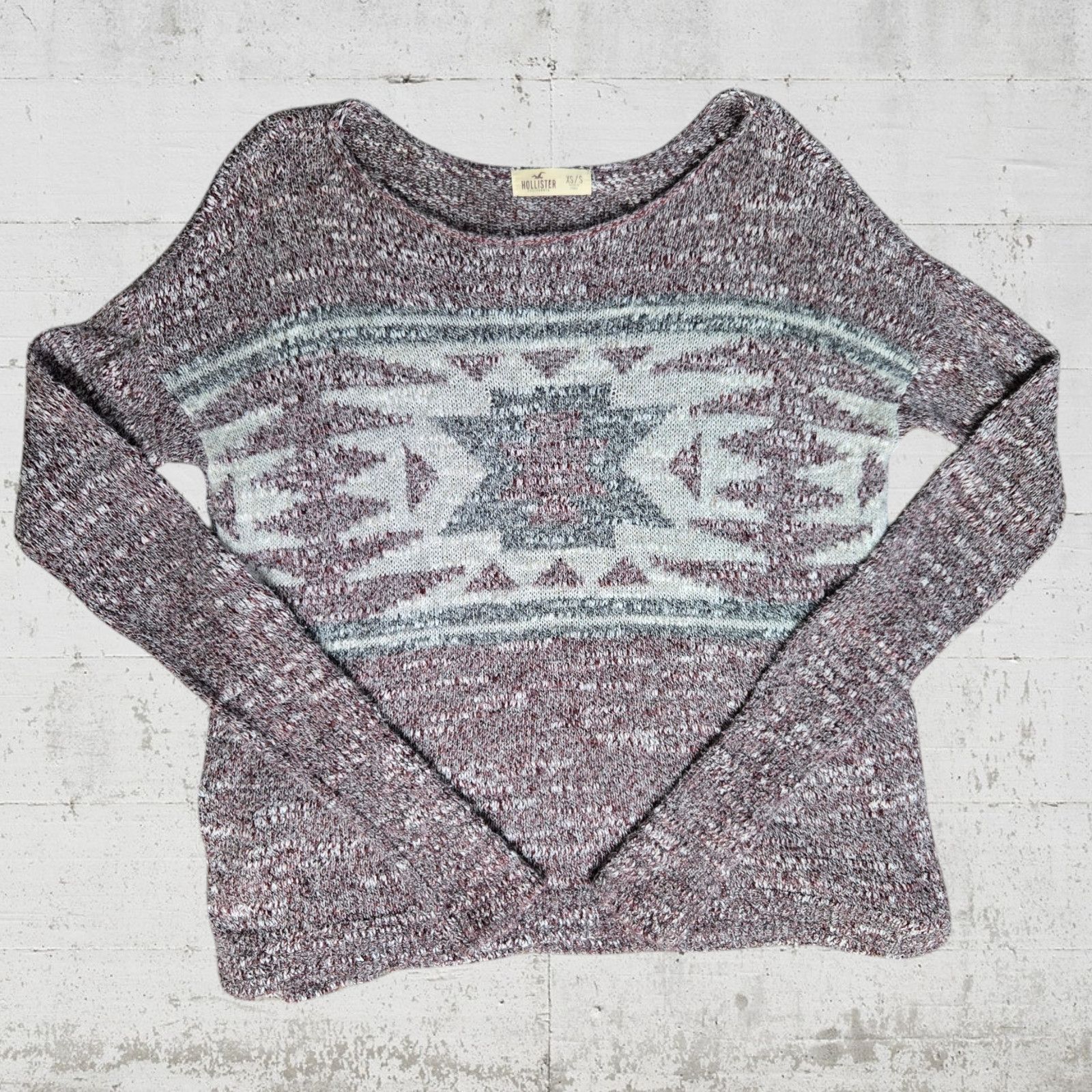 Hollister Hollister Red Southwestern Sweater Size Small Size S / US 4 / IT 40 - 2 Thumbnail
