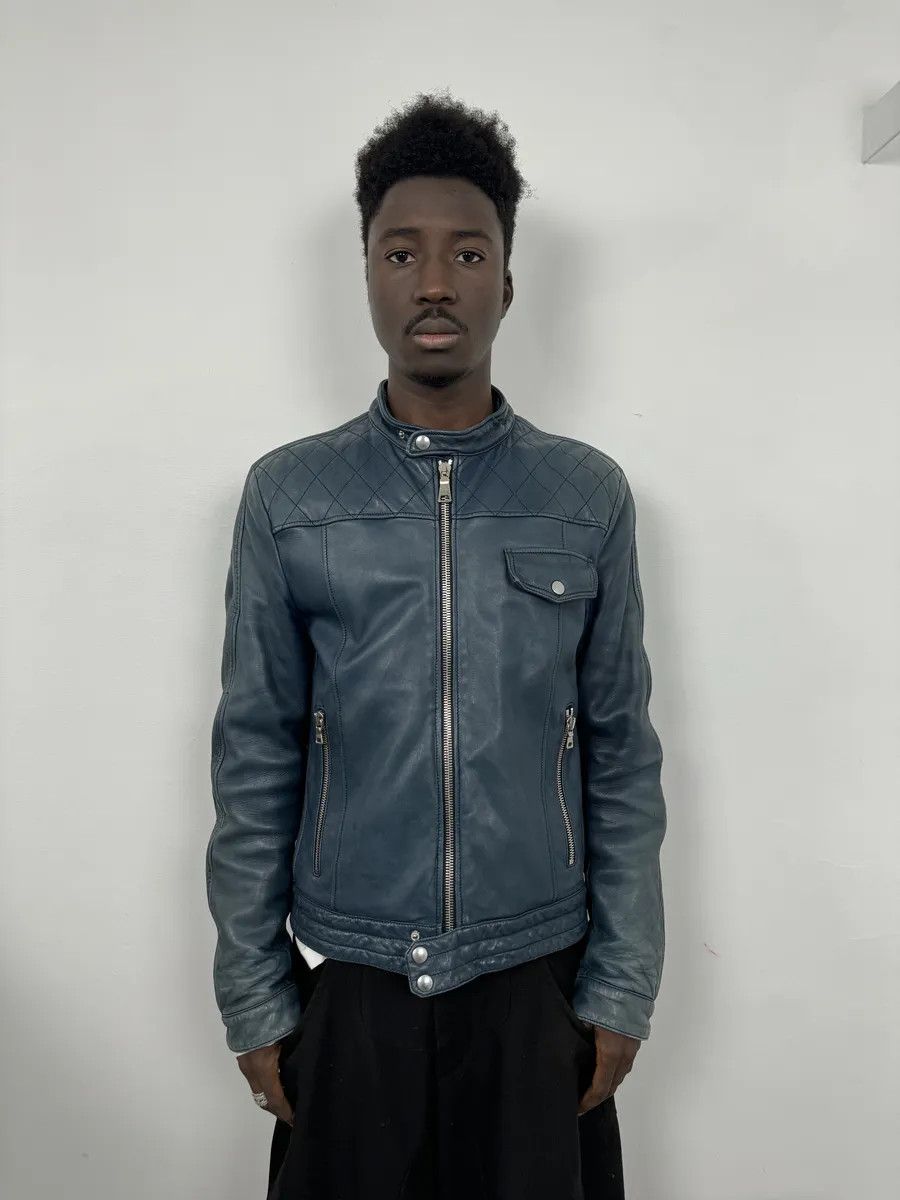 Prada AW2008 Prada Navy Biker Leather Jacket Size US M / EU 48-50 / 2 - 3 Thumbnail