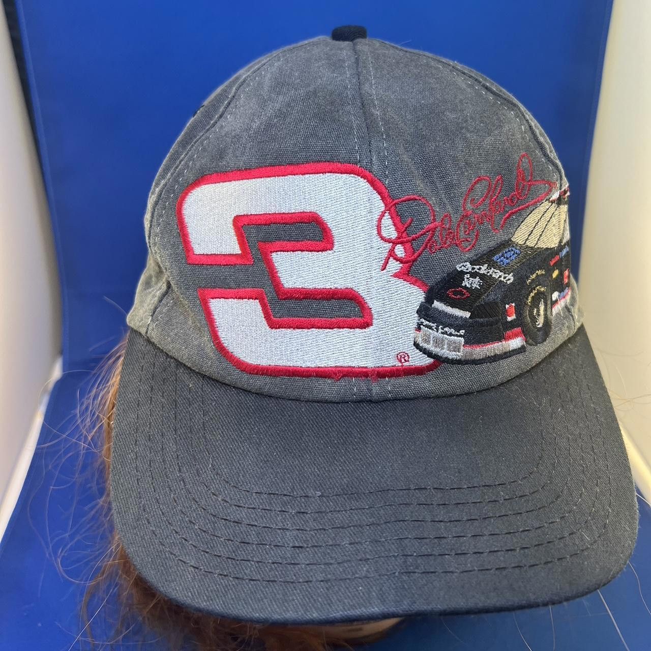 NASCAR Dale Earnhardt #3 Adjustable Cap - Vintage Racing Hat Size ONE SIZE - 3 Thumbnail