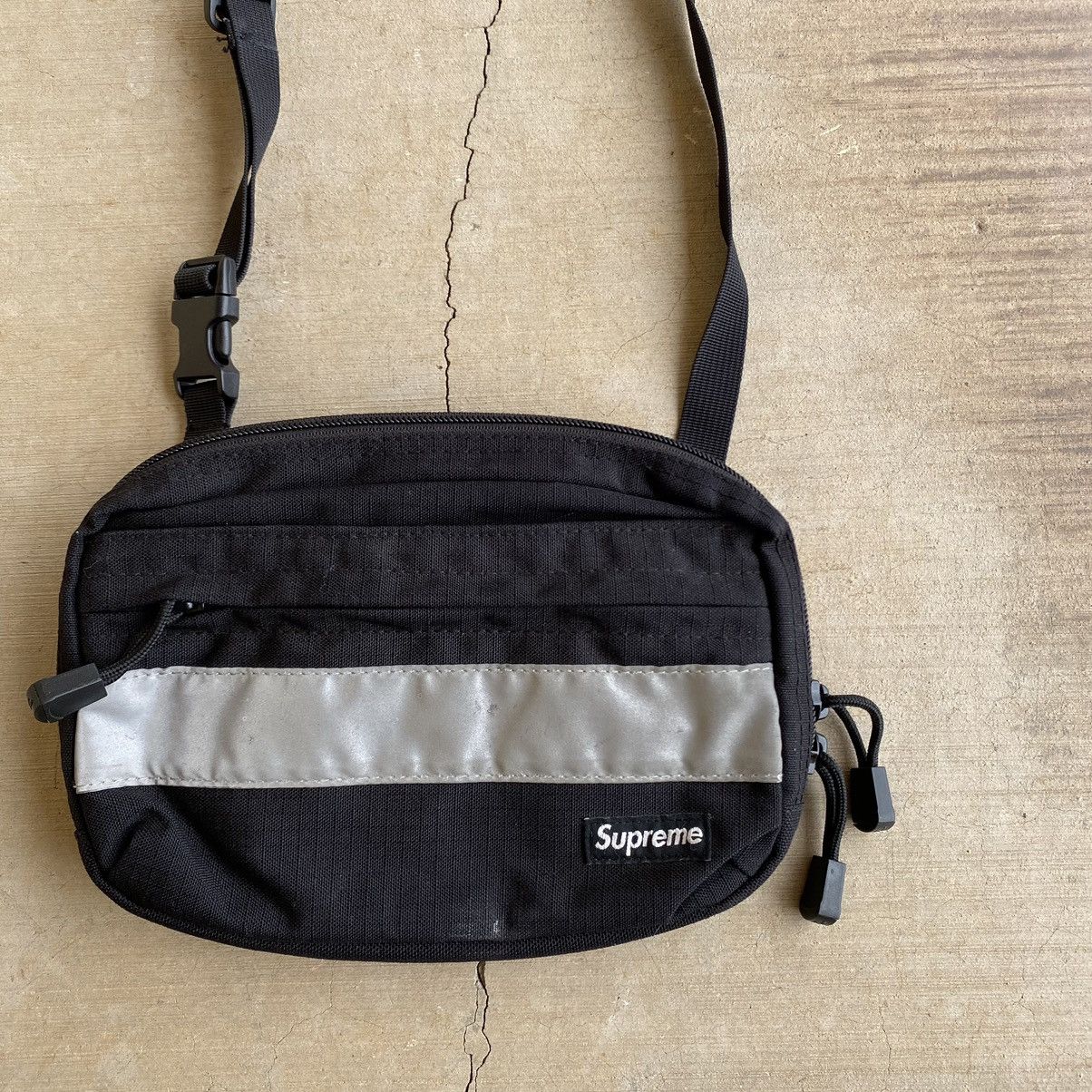 Supreme Supreme Shoudler Bag Black Hi Vis Cordura 3M Reflective 2014 Size ONE SIZE - 2 Thumbnail