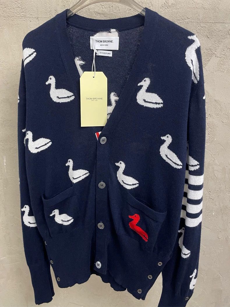 Thom Browne Thom browne Size 3 Dark blue duck show four-striped cashme Size L / US 10 / IT 46 - 3 Thumbnail