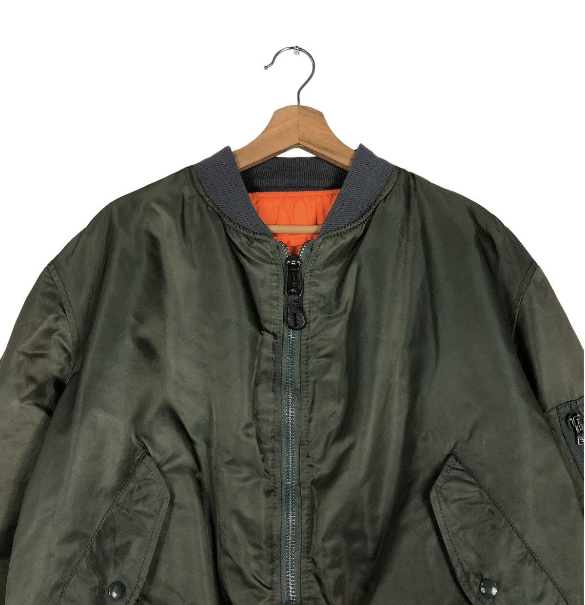 Alpha Industries 🔥VTG REVERSIBLE BOMBER JACKET MA-1 ALPHA INDUSTRIES USA Size US XL / EU 56 / 4 - 5 Thumbnail
