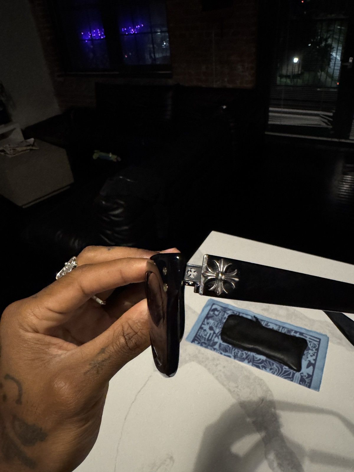 Chrome Hearts × Matty Boy Chrome Hearts TEAR DROP JOHNNY II Frames Size ONE SIZE - 3 Thumbnail