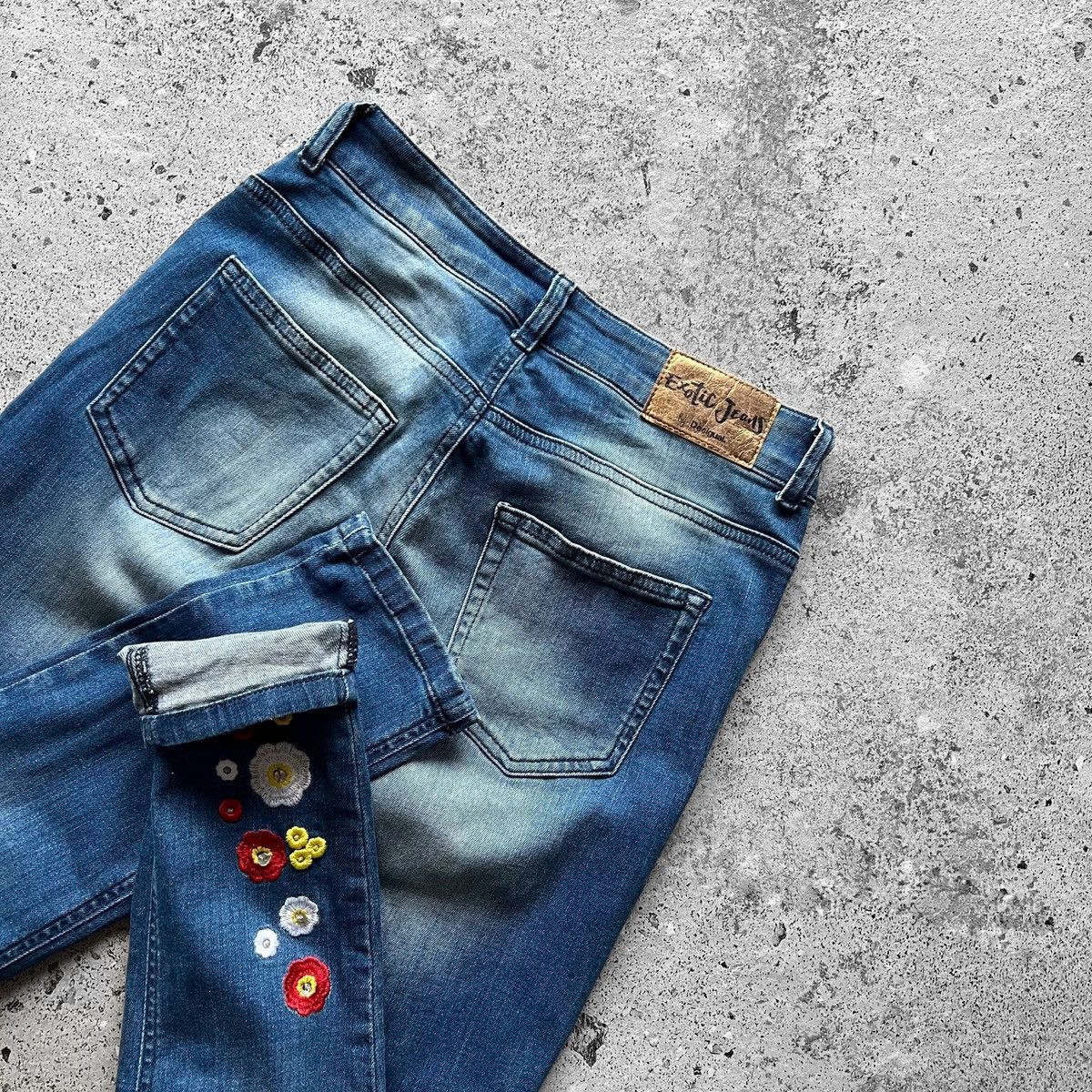 Designer × Desigual Desigual Womens Blue Skinny Denim Jeans Floral Embroidered Size 27" / US 4 / IT 40 - 7 Thumbnail