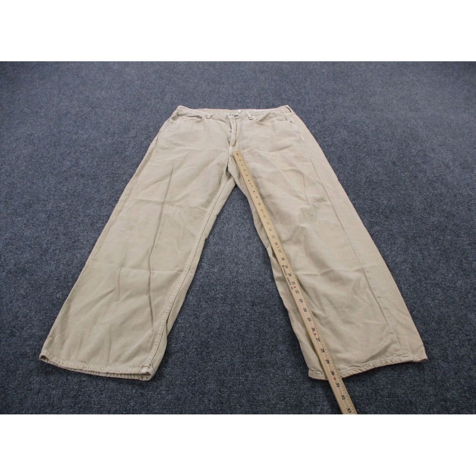 Rag & Bone rag & bone Jeans Womens 34 Beige Denim Logan Mid Rise Wide-Leg Casual Regular Jeans Girls Size 24" / US 00 / IT 34 - 3 Thumbnail