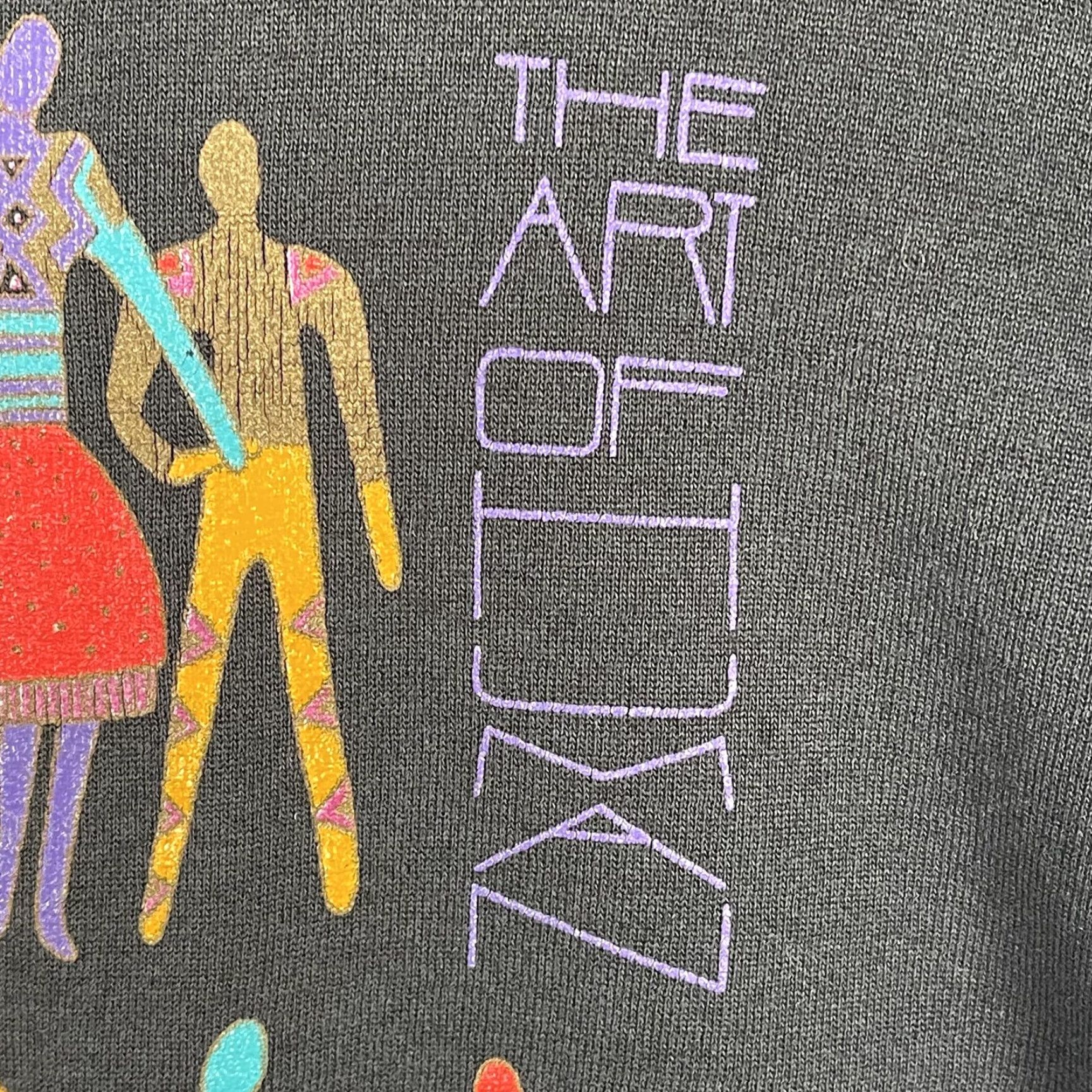 Vintage VINTAGE Laurel Burch Sweatshirt L Black Graphic Print Art Of Human Being Pullover Crew Neck Unisex Adults Size US L / EU 52-54 / 3 - 6 Thumbnail