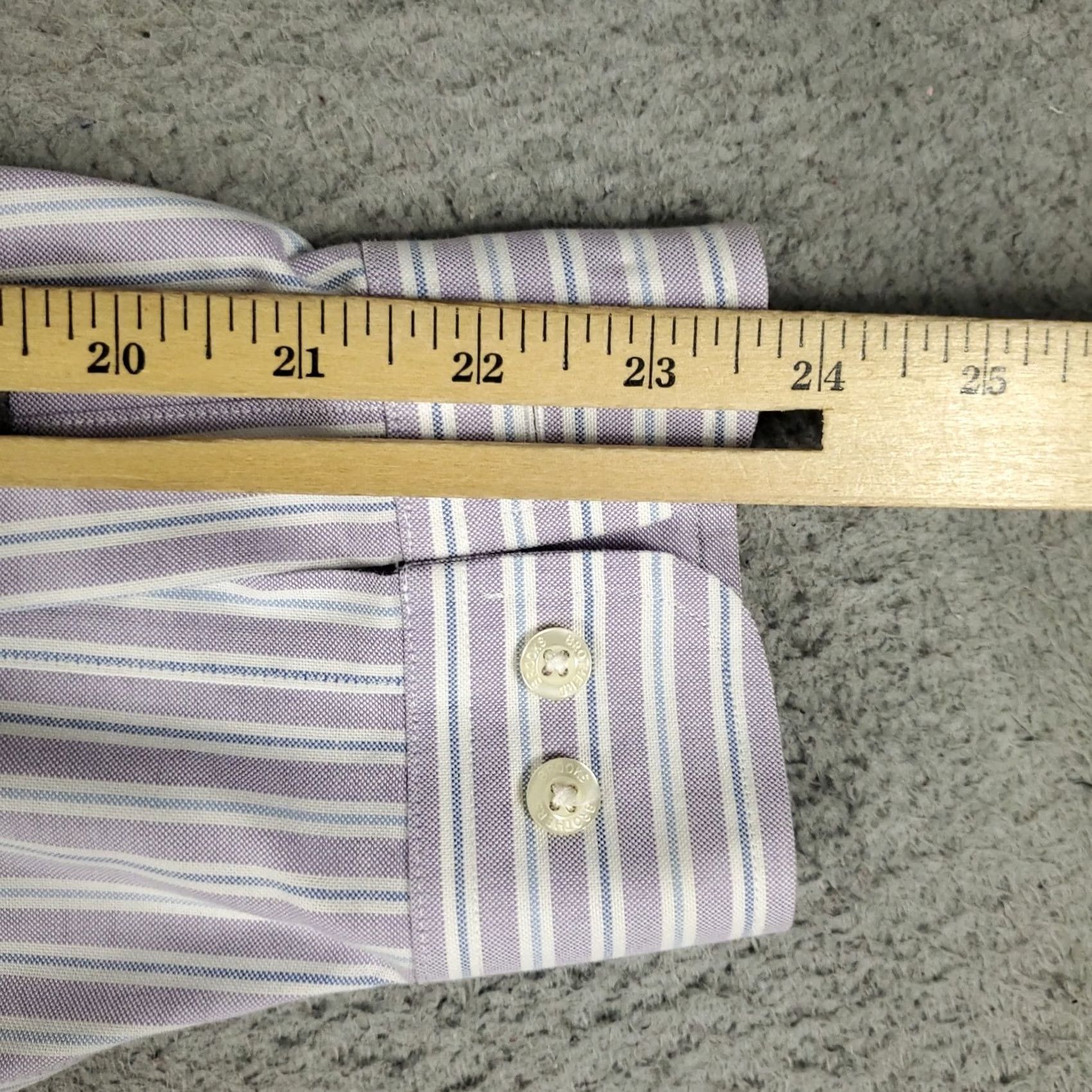 Brooks Brothers Brooks Brothers Shirt Mens Small Purple Striped Regent Button Up Long Sleeve Size US S / EU 44-46 / 1 - 7 Thumbnail