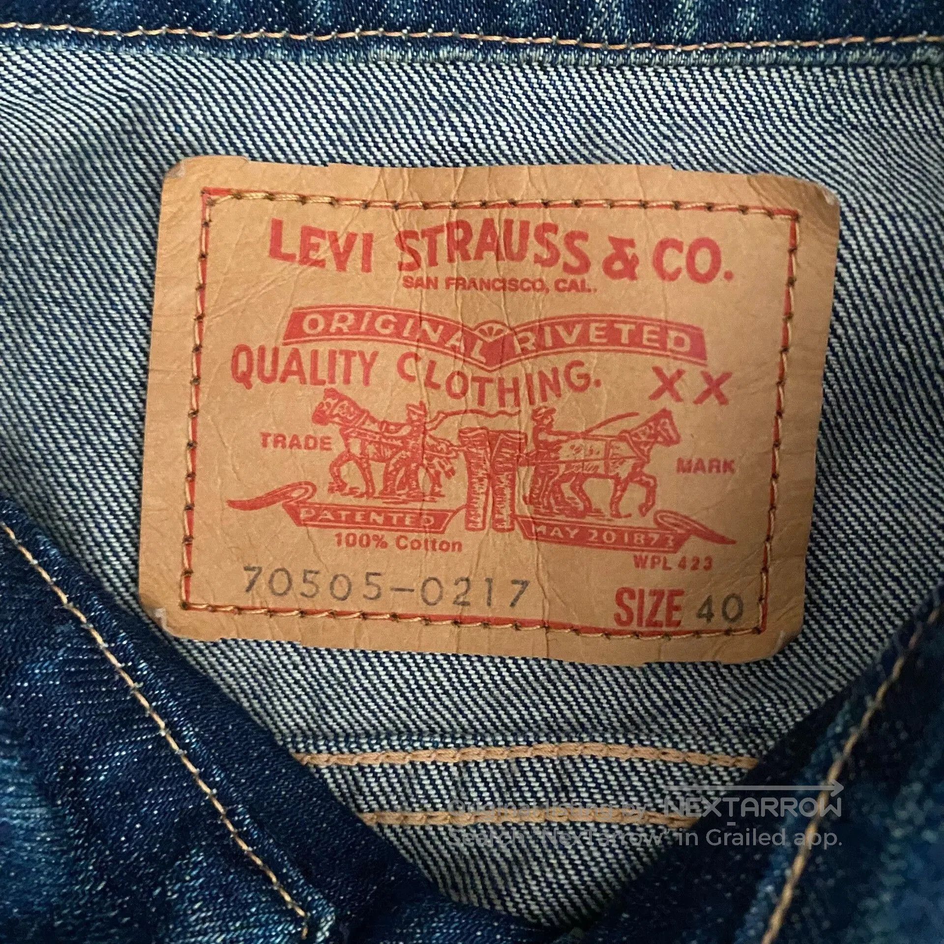 Levi's Vintage Clothing Levi's LVC70505 Denim Jacket. Size US XXS / EU 40 - 4 Thumbnail