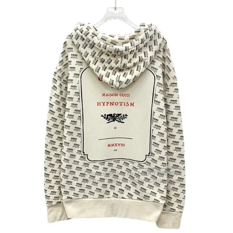 Gucci Gucci Beige logo letter full print cotton hooded long-slee Size US S / EU 44-46 / 1 - 2 Thumbnail