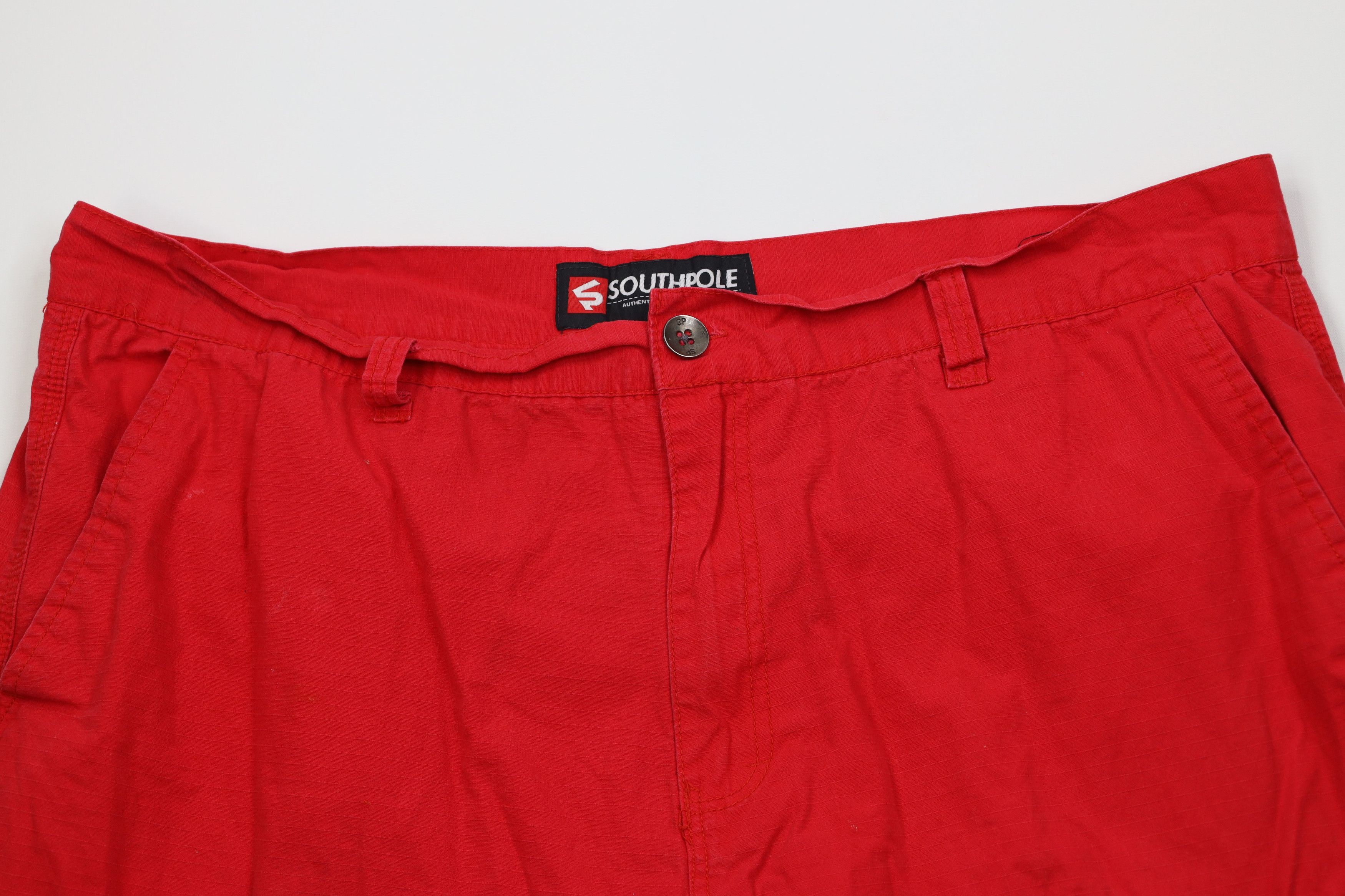 Southpole Vintage 90s Y2K Southpole Ripstop Fatigue Cargo Shorts Red Size US 42 / EU 58 - 2 Thumbnail