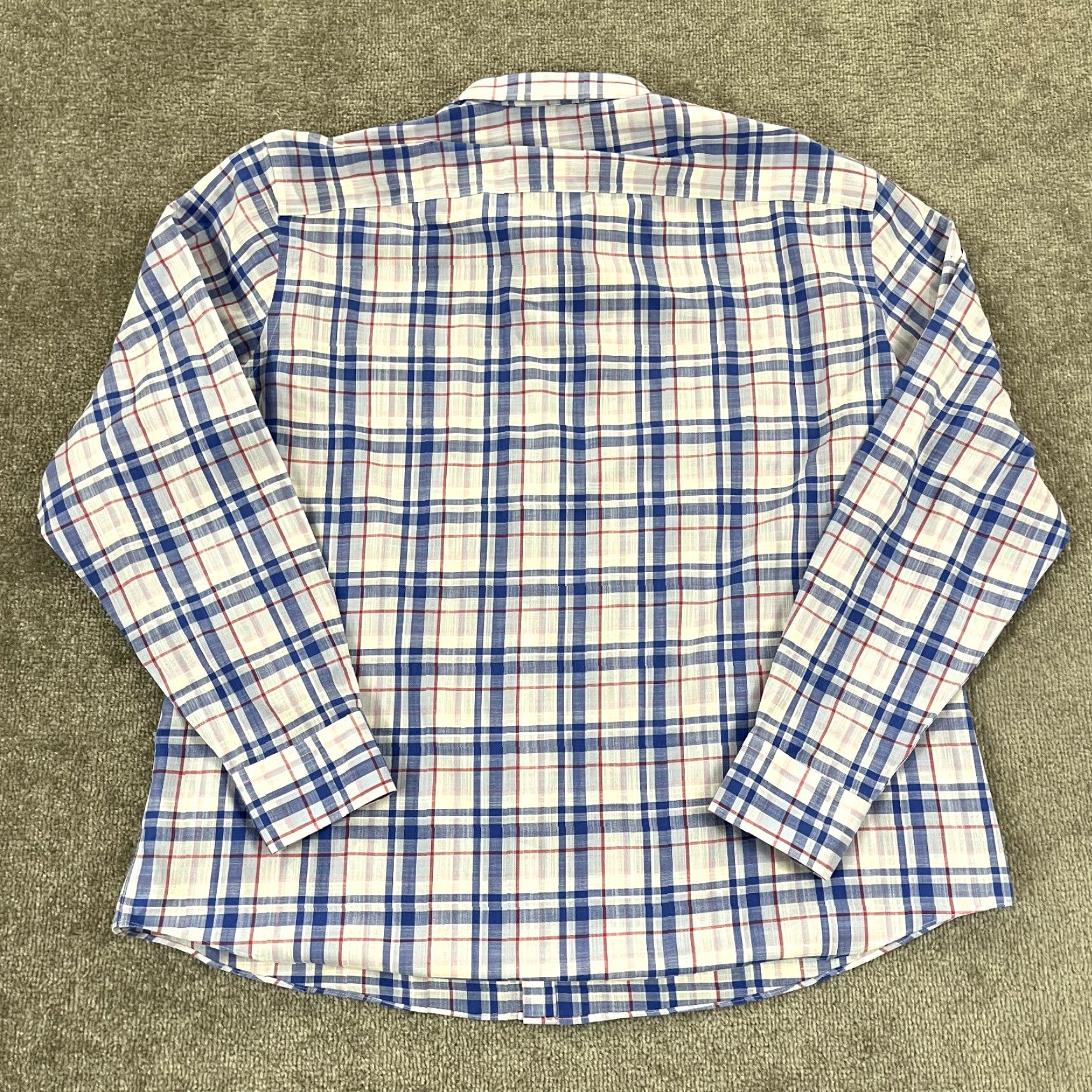 UNTUCKit UNTUCKit Shirt Mens 3XL XXL Red White Blue Plaid Button Up Cotton Wrinkle Free Shirt Size US XXL / EU 58 / 5 - 7 Thumbnail
