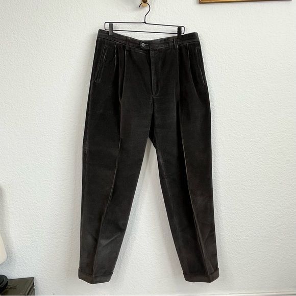 Davide Cenci Davide Cenci Pleated Gray Corduroy Pants Trousers Size US 40 / EU 56 - 2 Thumbnail