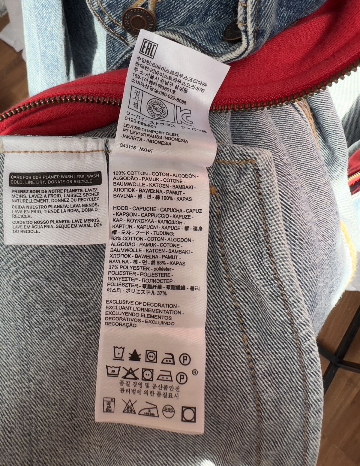 Levi's × Supreme Supreme X Levi’s Denim Hoodie Size M Size US M / EU 48-50 / 2 - 7 Thumbnail