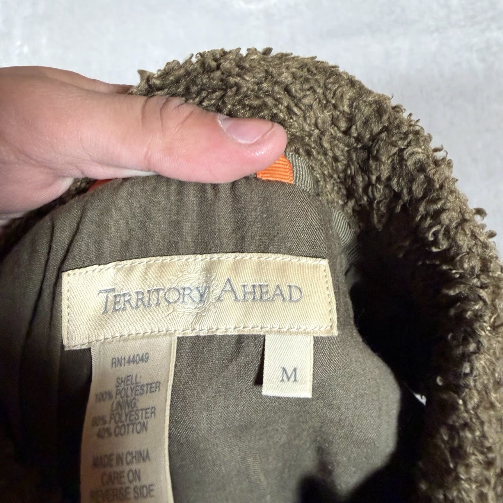 The Territory Ahead VINTAGE Territory Ahead Vest Mens Medium Green Fleece Jacket Full Zip Mock Neck Size US M / EU 48-50 / 2 - 2 Thumbnail