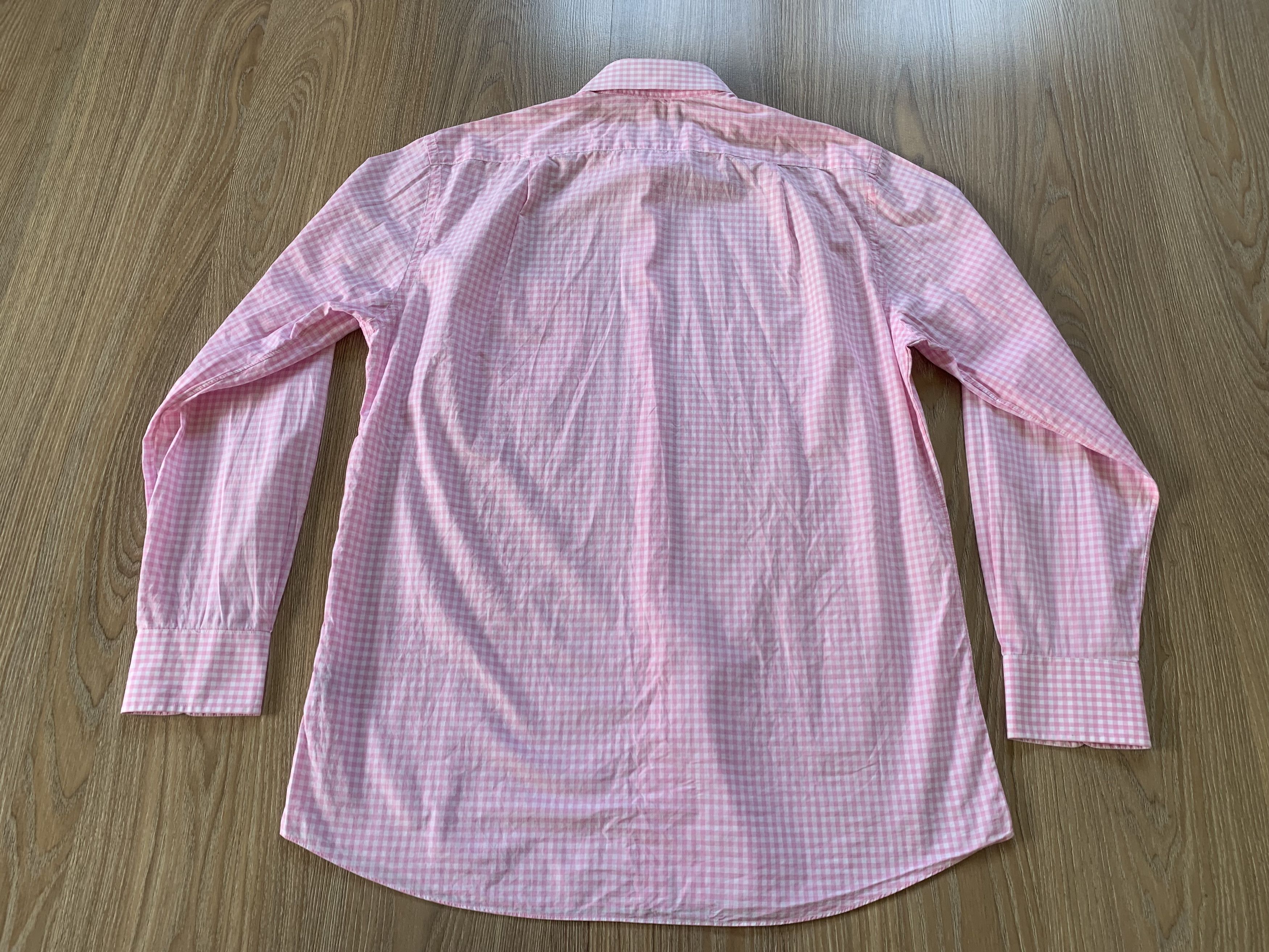 Faconnable Faconnable Club Mens Pink Plaid Long Sleeve Shirt Size US M / EU 48-50 / 2 - 3 Thumbnail