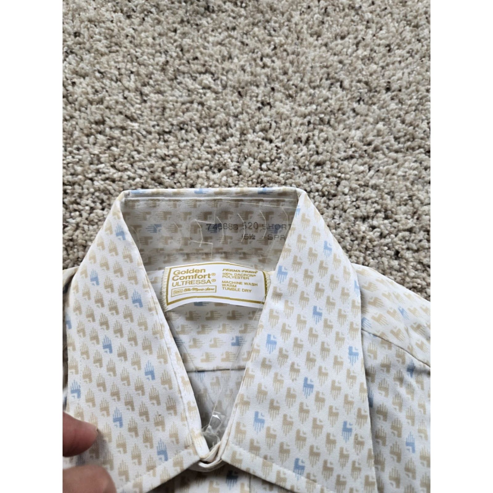 Sears VINTAGE Sears Shirt 70s Mens White Button-Front Short Sleeve Rockabilly 15.5 M NWOT Size US M / EU 48-50 / 2 - 4 Thumbnail