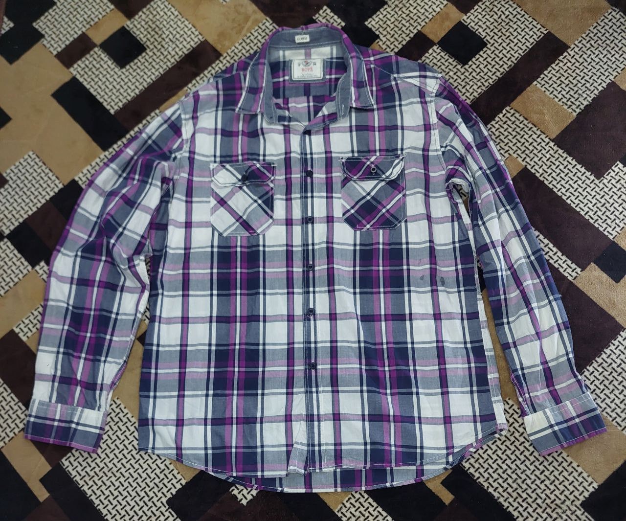 Roper ROPE Collection Checkered Shirt Size US XL / EU 56 / 4 - 1 Thumbnail