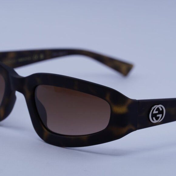 Gucci Gucci GG1787S 002 Sunglasses Dark Havana Cat Eye Frame Size ONE SIZE - 5 Thumbnail