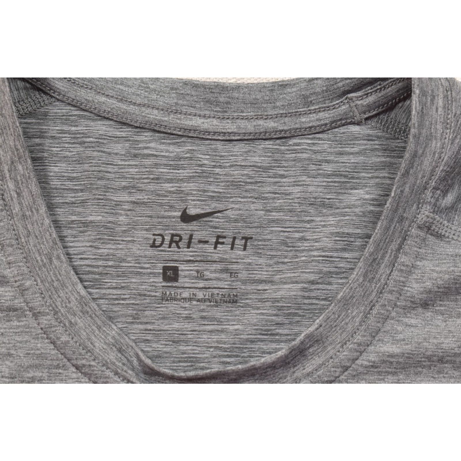 Nike Nike Dri-Fit Shirt Men XL Gray Heathered Short Sleeve Training Shirt Activewear Size US XL / EU 56 / 4 - 6 Thumbnail