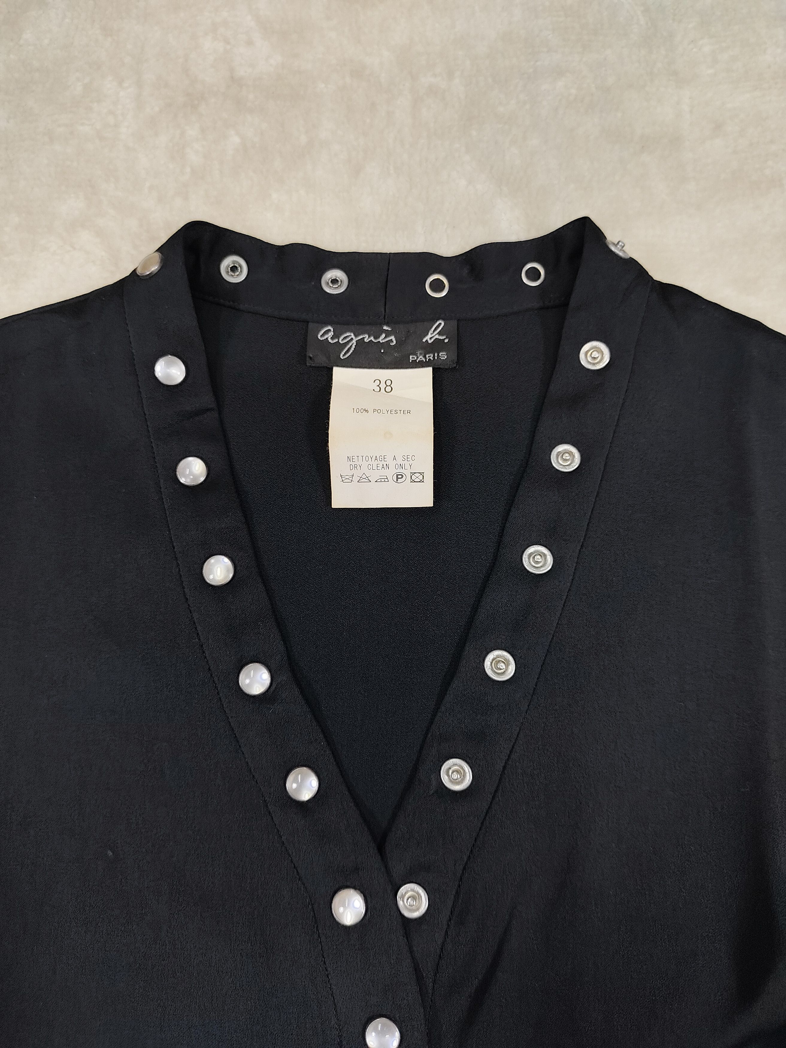 agnes b. 90s Agnes B- Archive Pearl Button Minimalist Dress Size S / US 4 / IT 40 - 6 Thumbnail