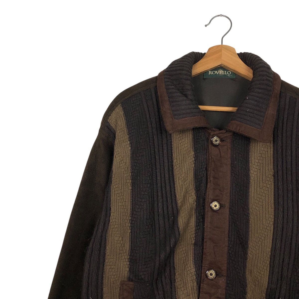 Japanese Brand 📌Vintage Knit Bomber Jacket Rovello Issey Miyake Size US L / EU 52-54 / 3 - 8 Thumbnail