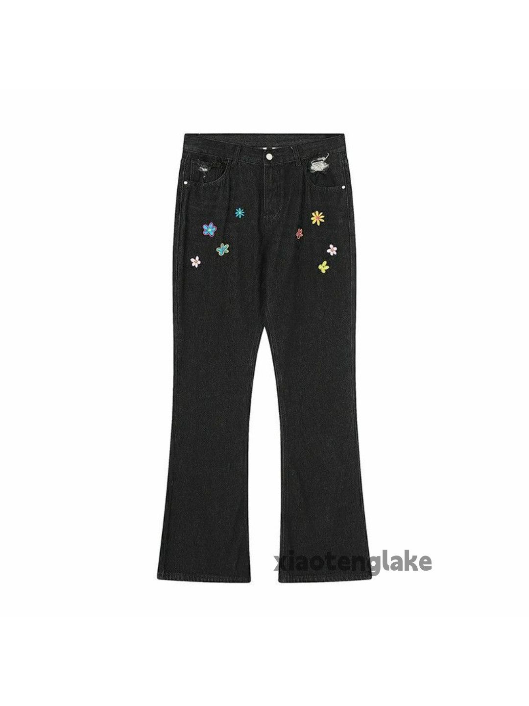 Designer × Jean × Vintage utility pattern skate hiphop flared y2k jeans Size US 30 / EU 46 - 3 Thumbnail