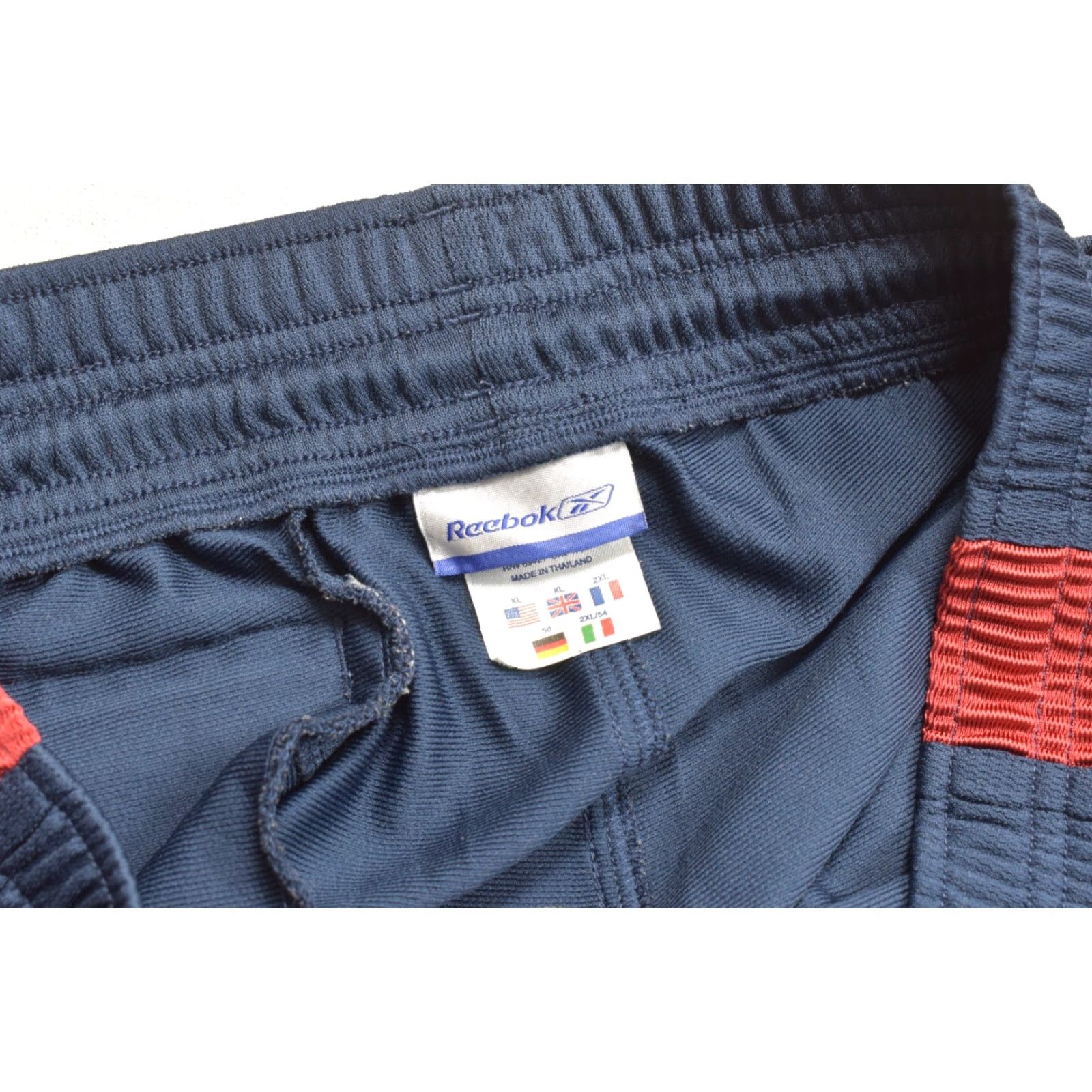 Reebok VTG Reebok 2XL Navy Blue Red Gold Side Stripe Athletic Track Pants Baggy Jogge Size US 39 - 6 Thumbnail