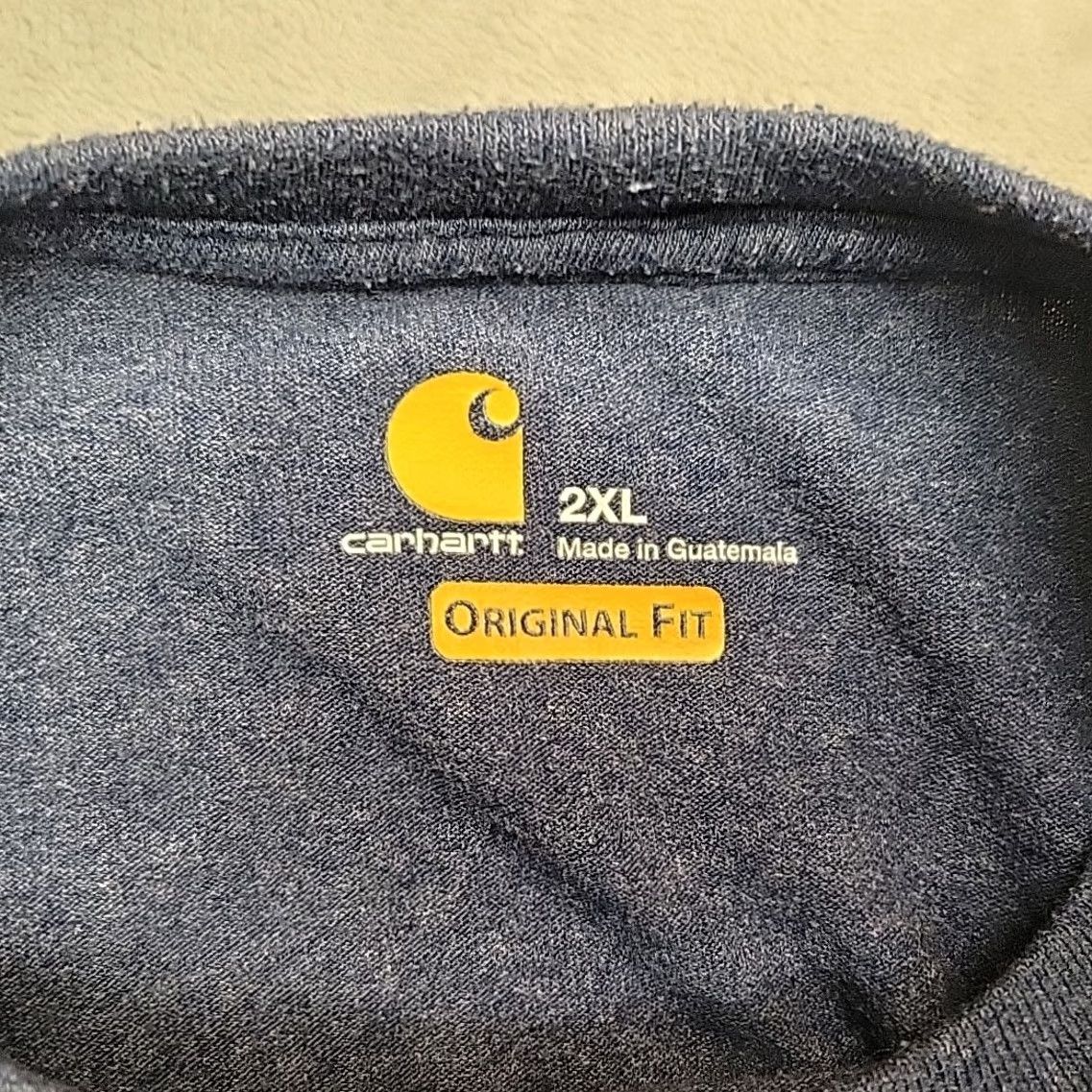 Carhartt Carhartt Shirt Mens 2XL Blue Original Fit Crewneck Short Sleeve Spellout TEE Size XXL / US 16-18 / IT 52-54 - 3 Thumbnail