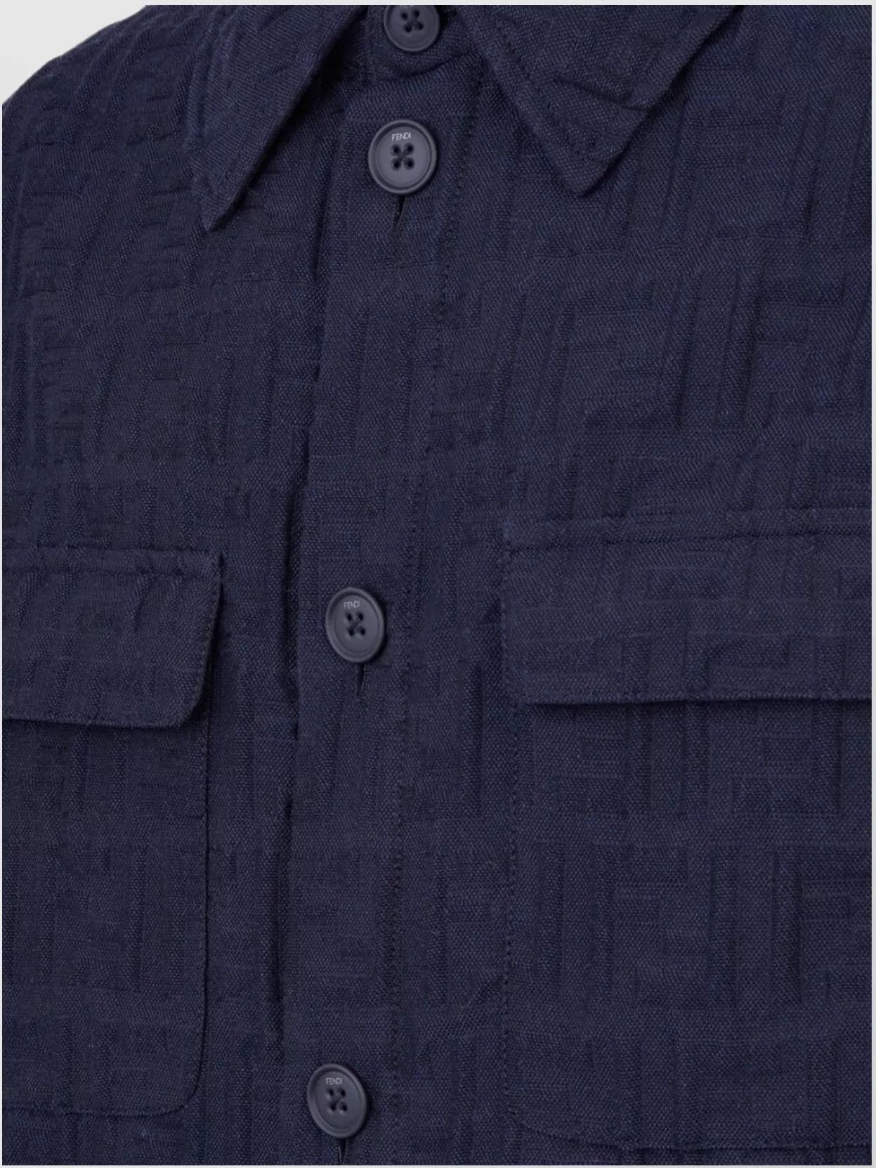 Fendi o1s1wg111224 Cotton-Nylon Blouson Jacket in Blue Size US S / EU 44-46 / 1 - 3 Thumbnail
