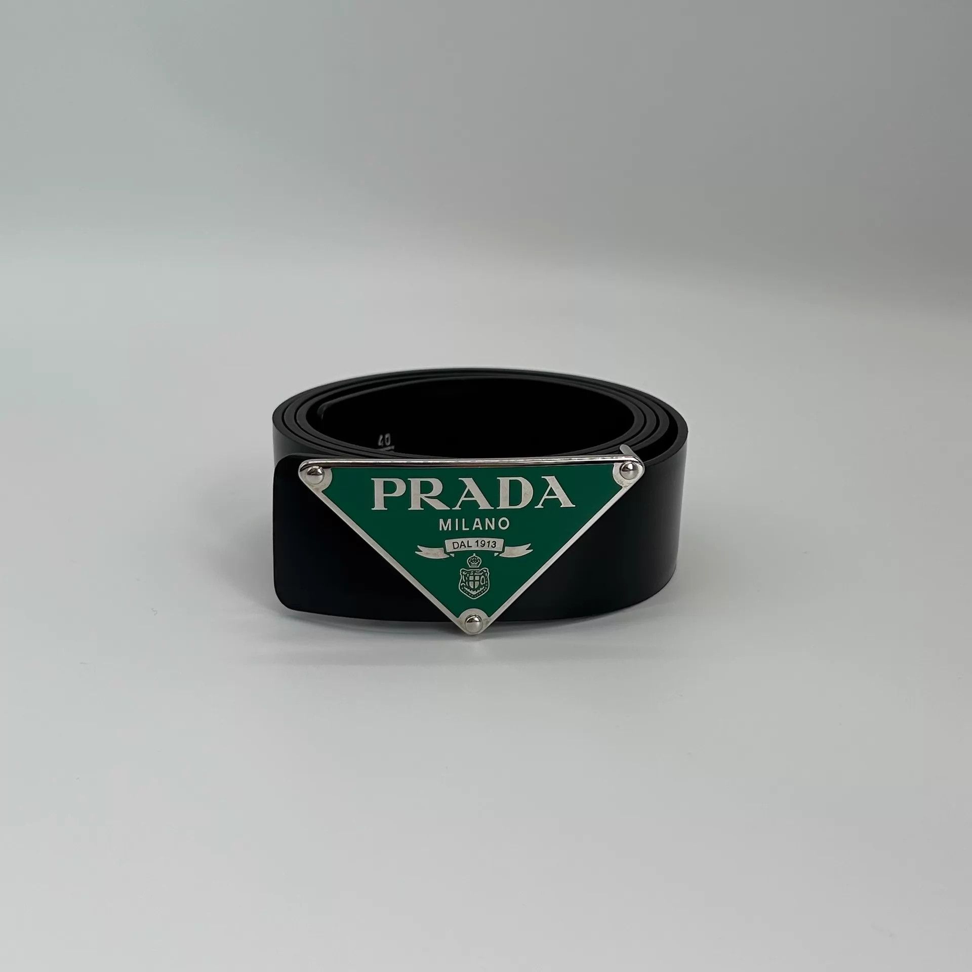 Prada Prada Saffiano Triangle Logo Belt 100x40 Size ONE SIZE - 1 Thumbnail