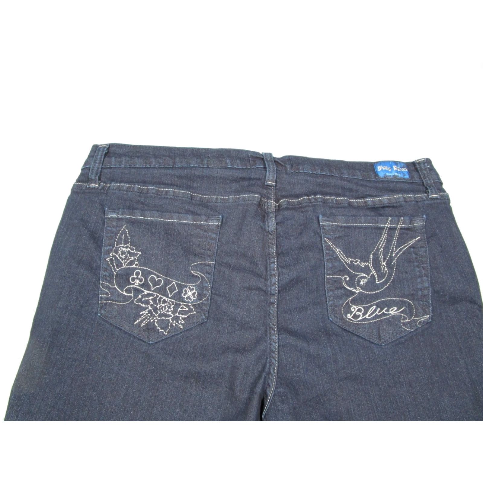 Denime Judy Blue Jeans Women 3XL XXXL Blue Mid Rise Embroidered Denim Stretch 37x32 Jeans Size 40" / US 18 - 5 Thumbnail