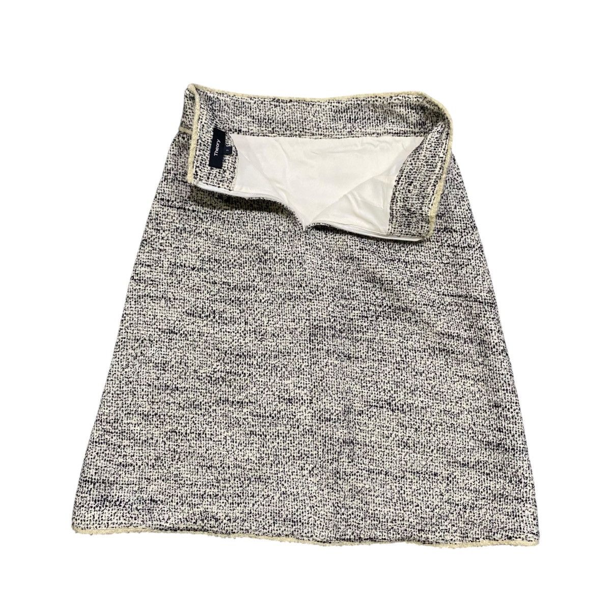 Theory Theory Made in Japan Black & White Tweed A-Line Skirt Size 27" / US 4 / IT 40 - 13 Thumbnail
