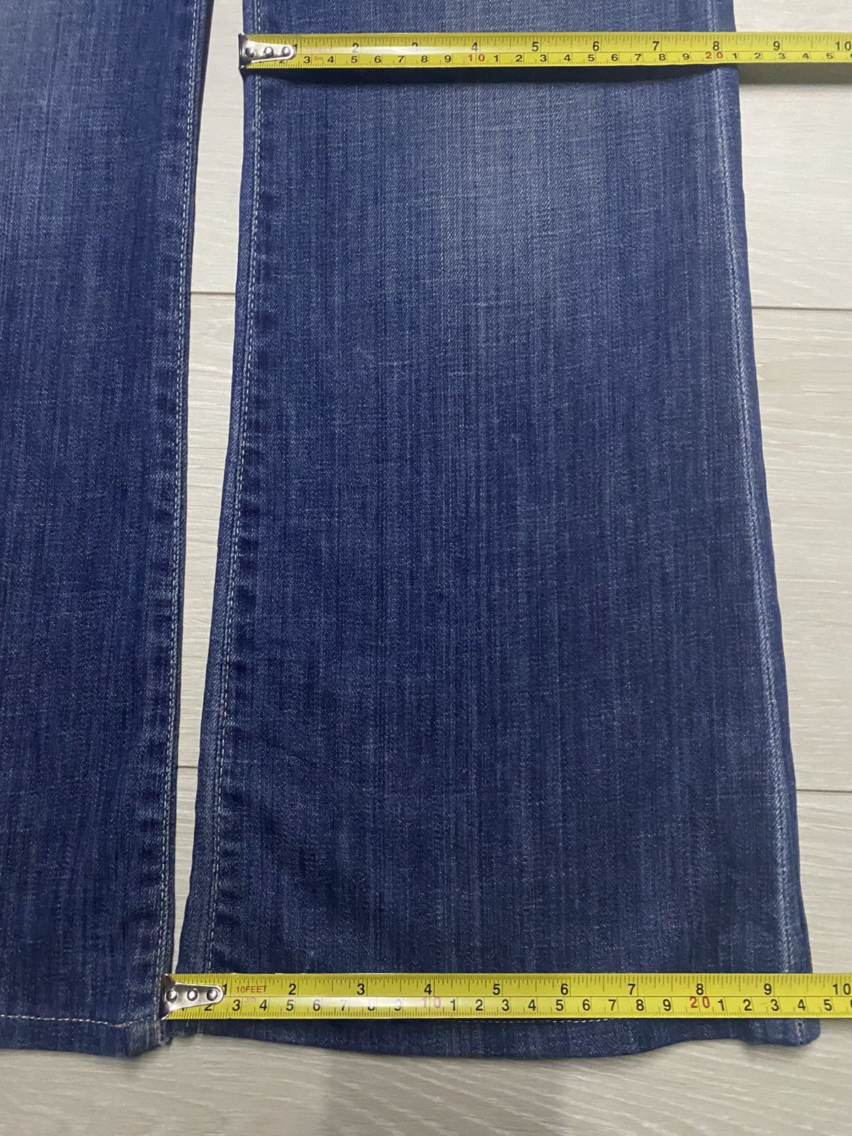 AG Adriano Goldschmied Vintage Adriano the Angle Blue Wash Flare Jeans Size US 35 - 15 Thumbnail
