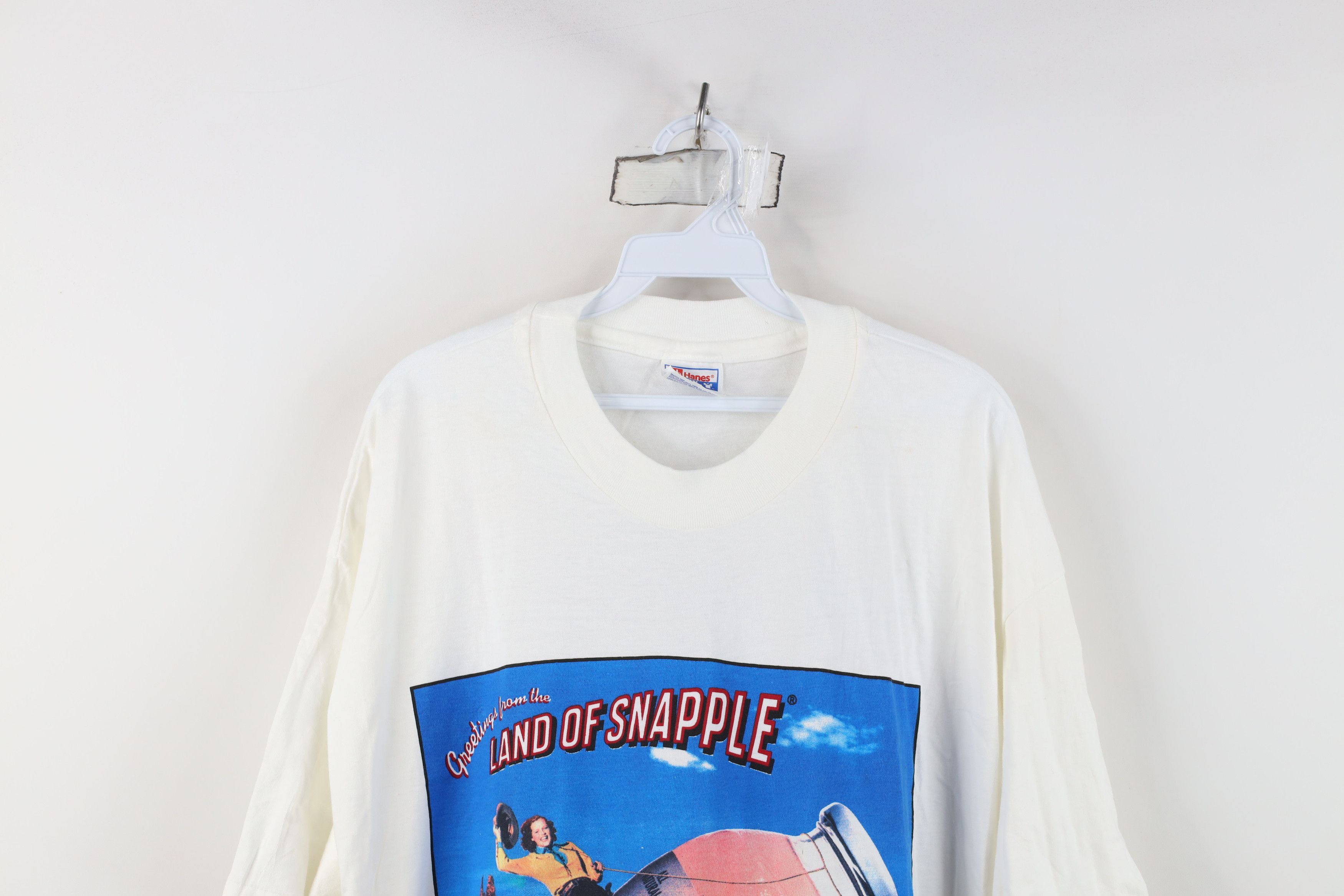 Hanes Vintage 90s Snapple Tea Pink Lemonade Short Sleeve T-Shirt Size US XL / EU 56 / 4 - 2 Thumbnail