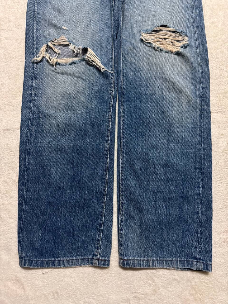 Vintage SICK 90s Big John Distressed Thrashed Faded Baggy Jeans Size US 29 - 8 Thumbnail