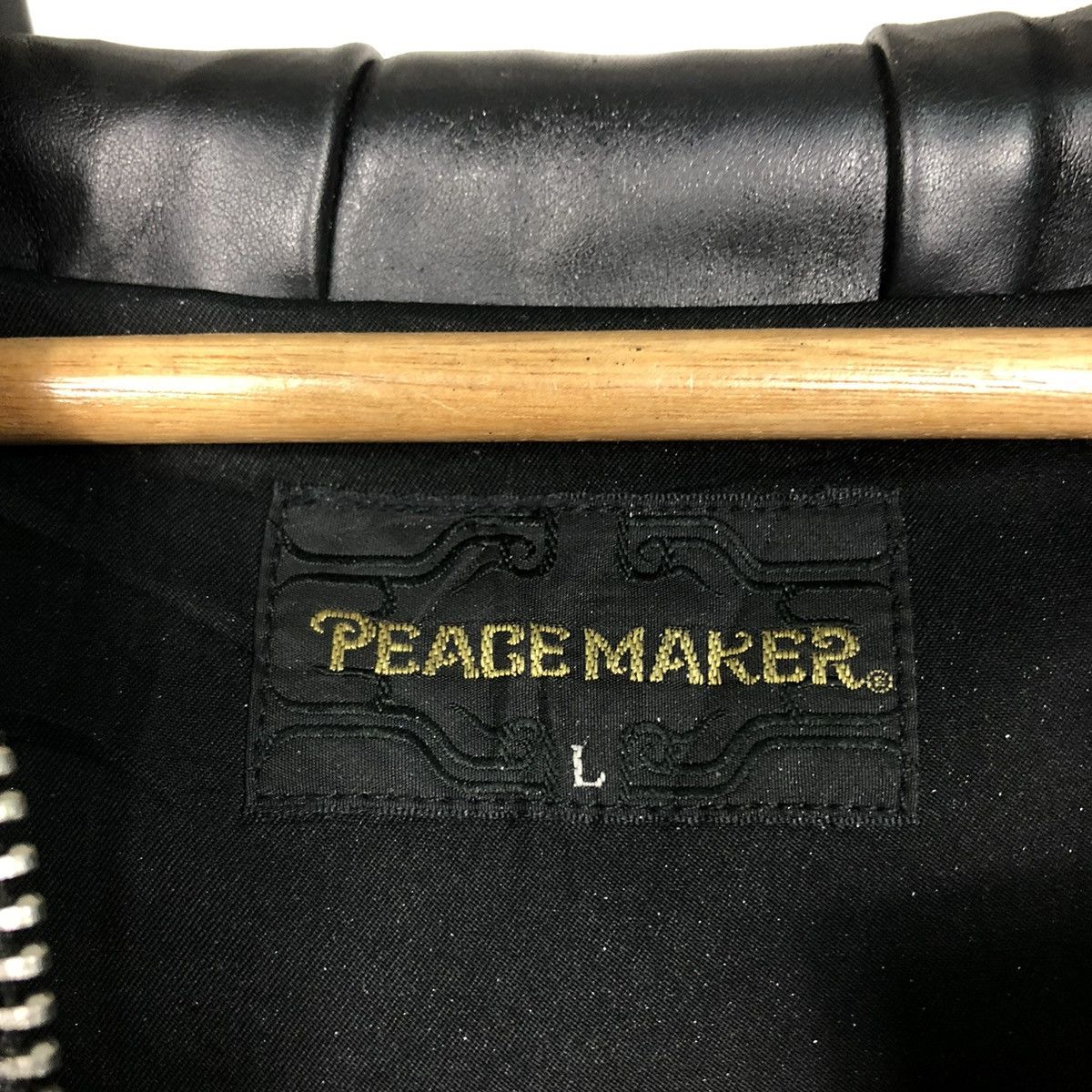 Hysteric Glamour 🔥VINTAGE BIKER LEATHER JACKET HOODIE PEACE MAKER Size US L / EU 52-54 / 3 - 23 Thumbnail