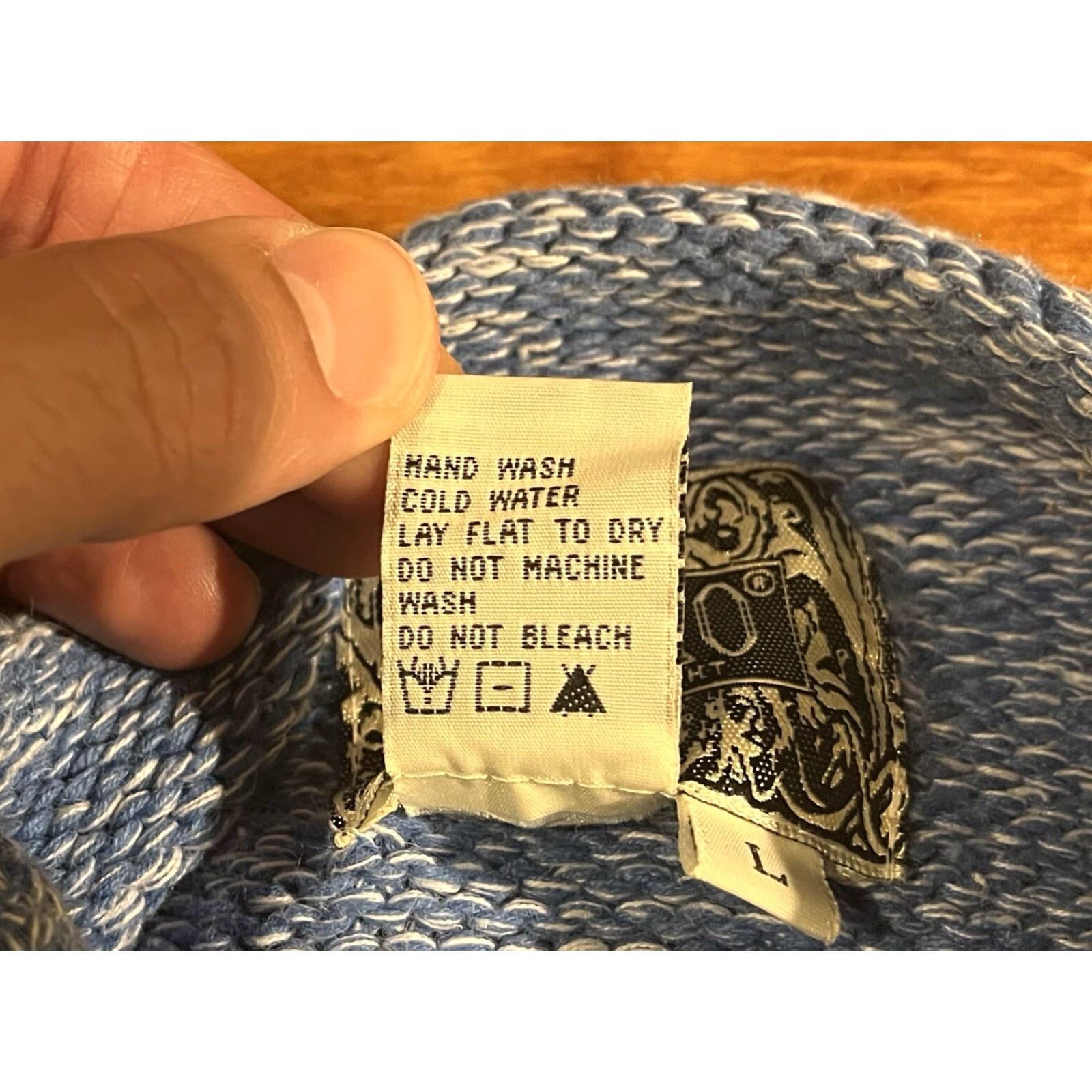 Anthropologie VINTAGE Curio Sweater Vest Women’s Large L Blue White Cable-Knit Mock Neck Sleeveless Casual 90s Retro Classic Preppy Knit Vest Womens Size L / US 10 / IT 46 - 5 Thumbnail