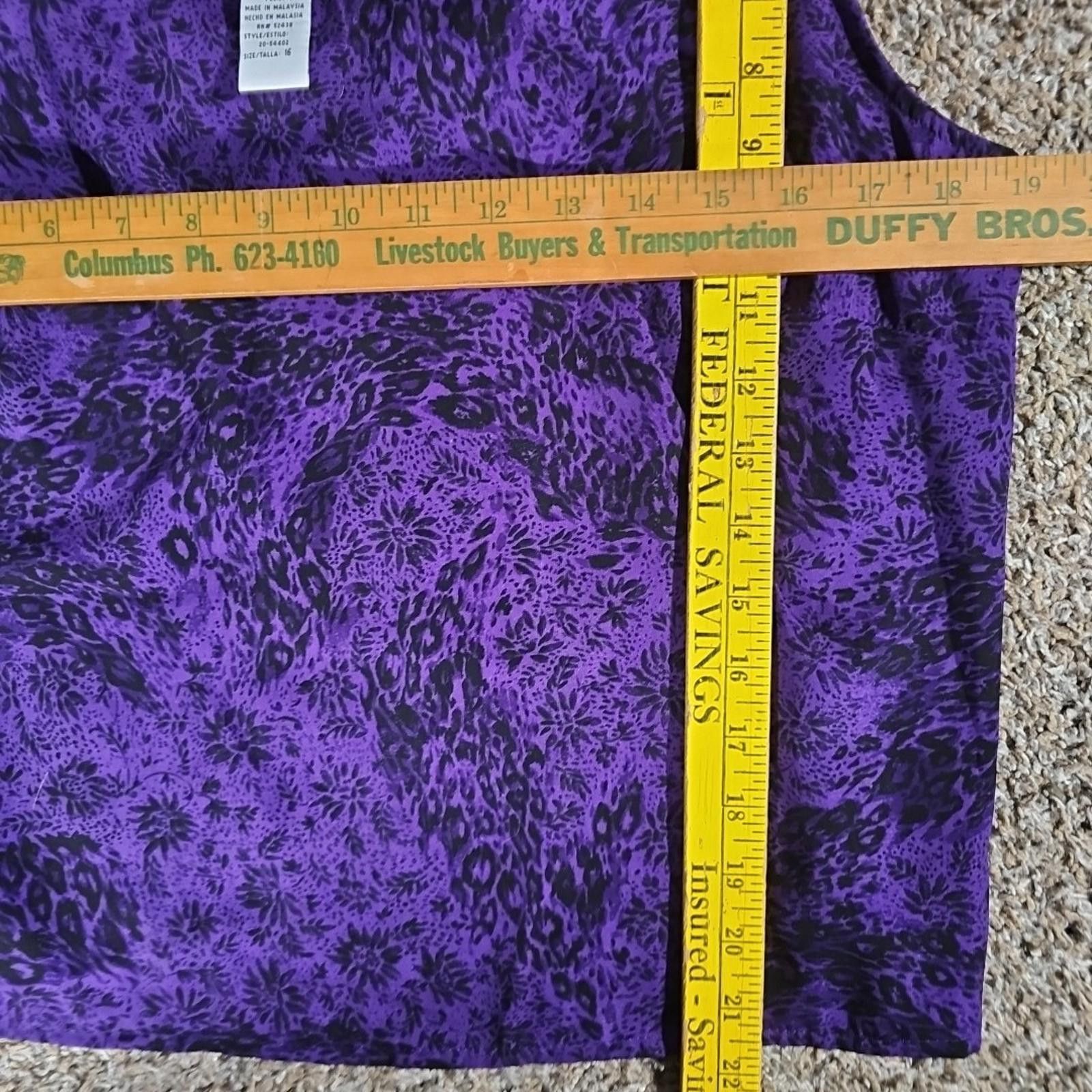 Other Sag Harbor Dress Purple Pant Suit 3 Piece Sz 16 Size XXL / US 16-18 / IT 52-54 - 6 Thumbnail
