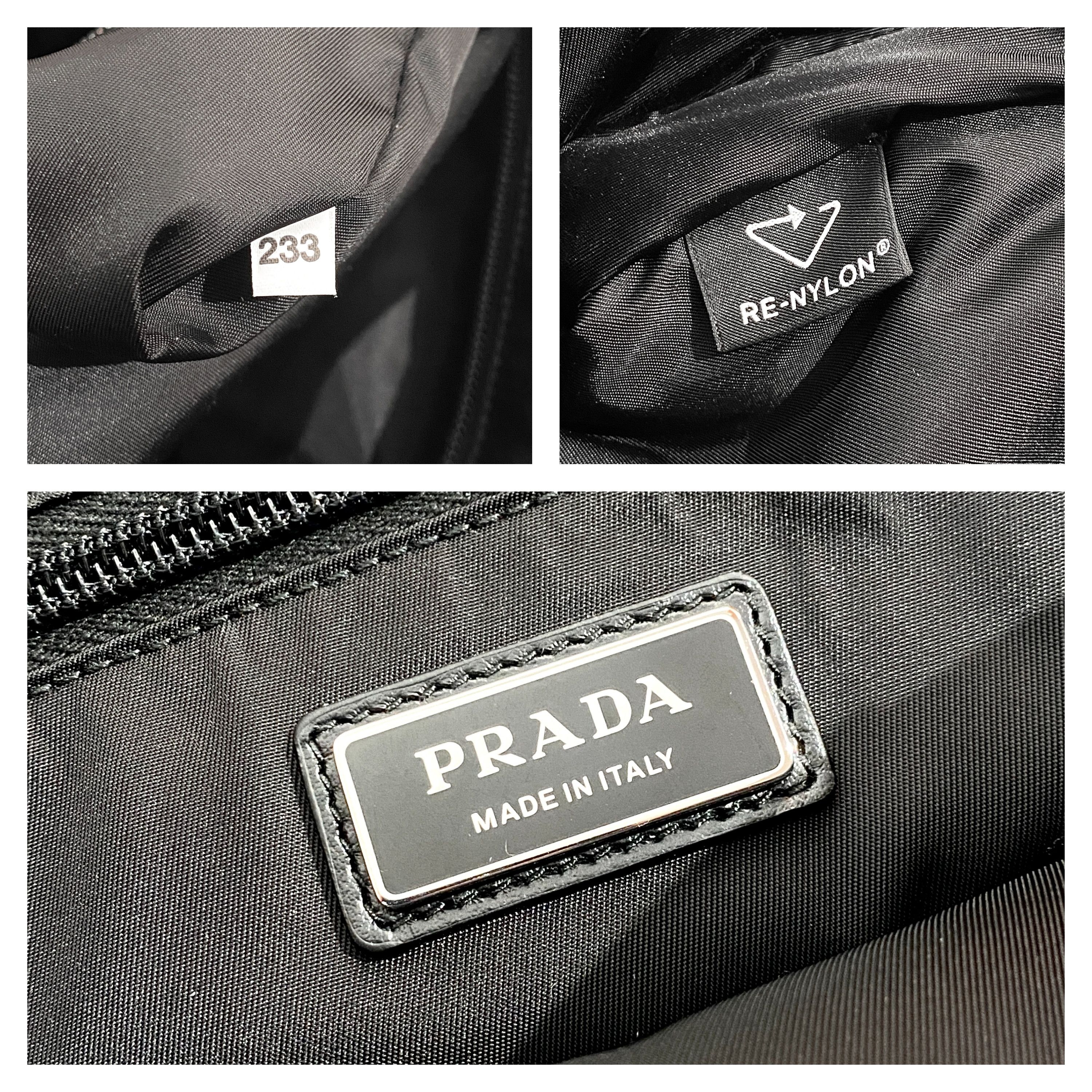 Prada Prada Triangle Logo Re Nylon Leather Hand Tote Large Bag Size ONE SIZE - 13 Thumbnail