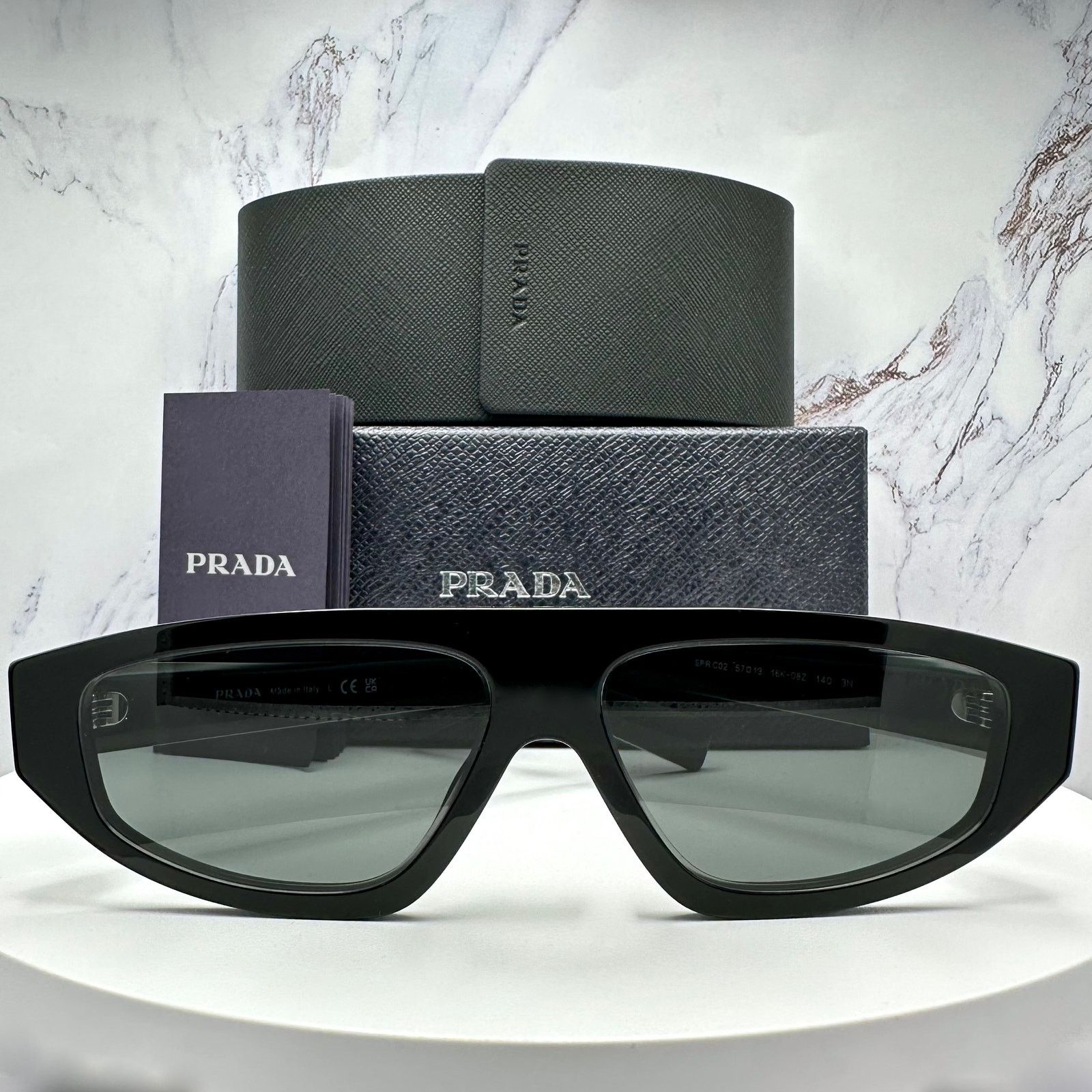 Prada New PRADA Sunglasses Black Gray Lens Authentic Prada Size ONE SIZE - 2 Thumbnail
