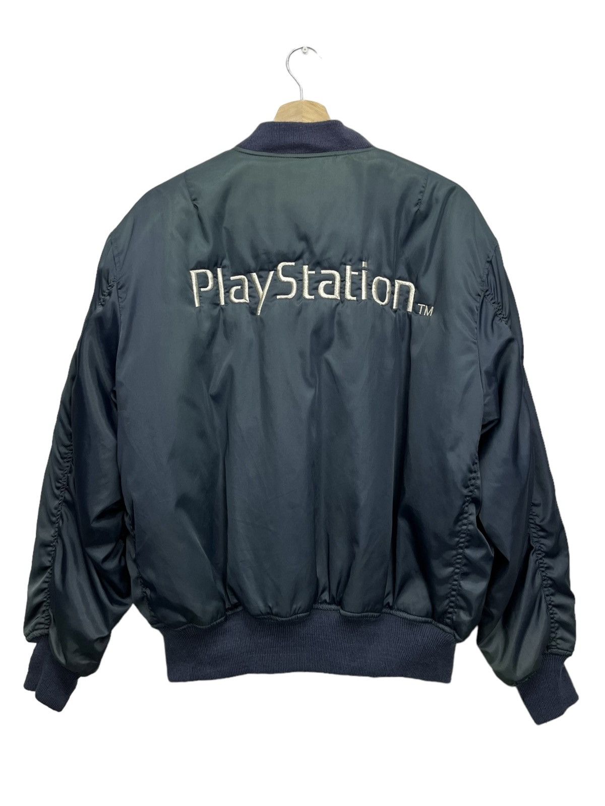 Playstation 🔥Vintage PLAYSTATION Embroidered Emerald Sun Faded Bomber Size US M / EU 48-50 / 2 - 2 Thumbnail